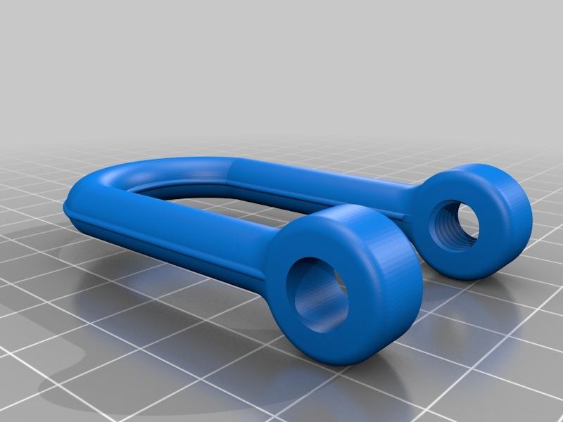 Tank style Tow Hook (Shackle) 3d model