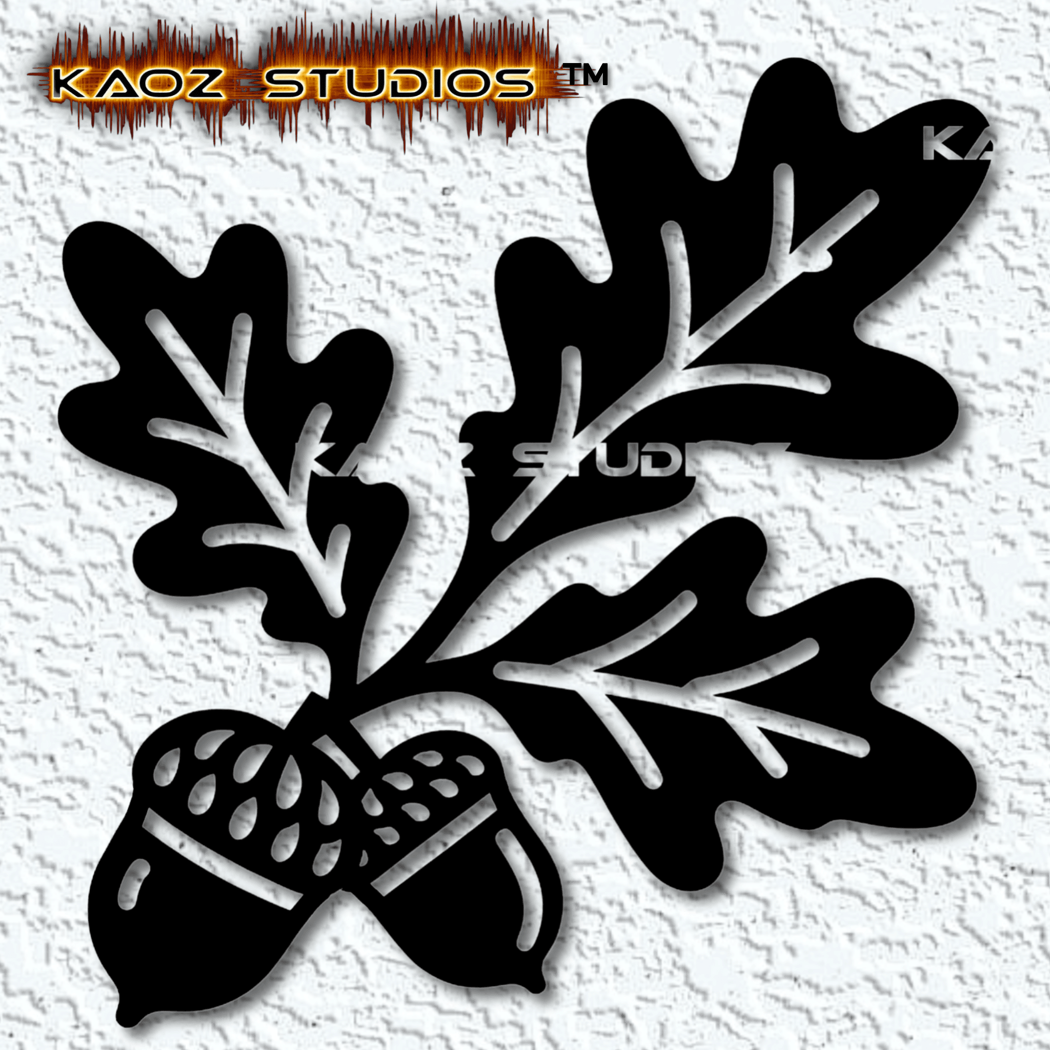 acorn branch wall art oak tree wall decor autumn decoration 3d model