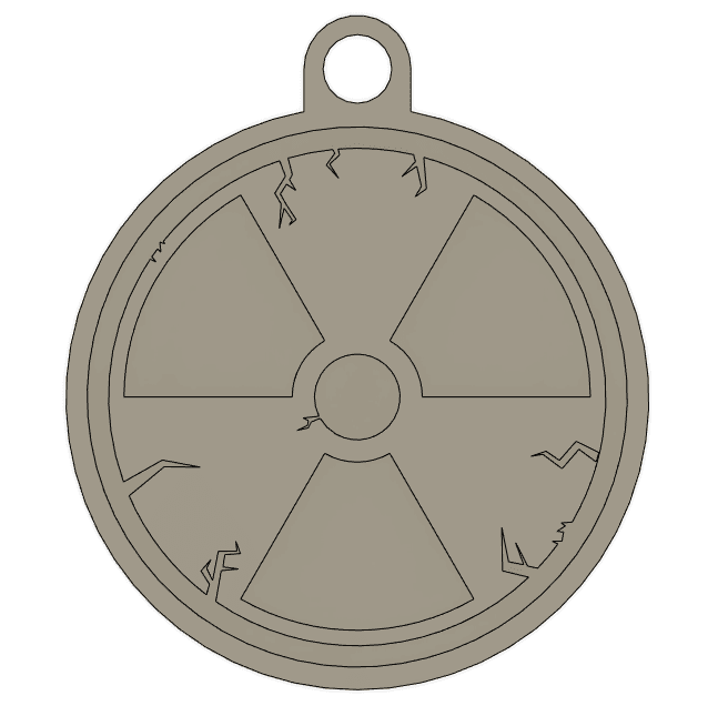 The Fallout Symbol Christmas Ornament  3d model