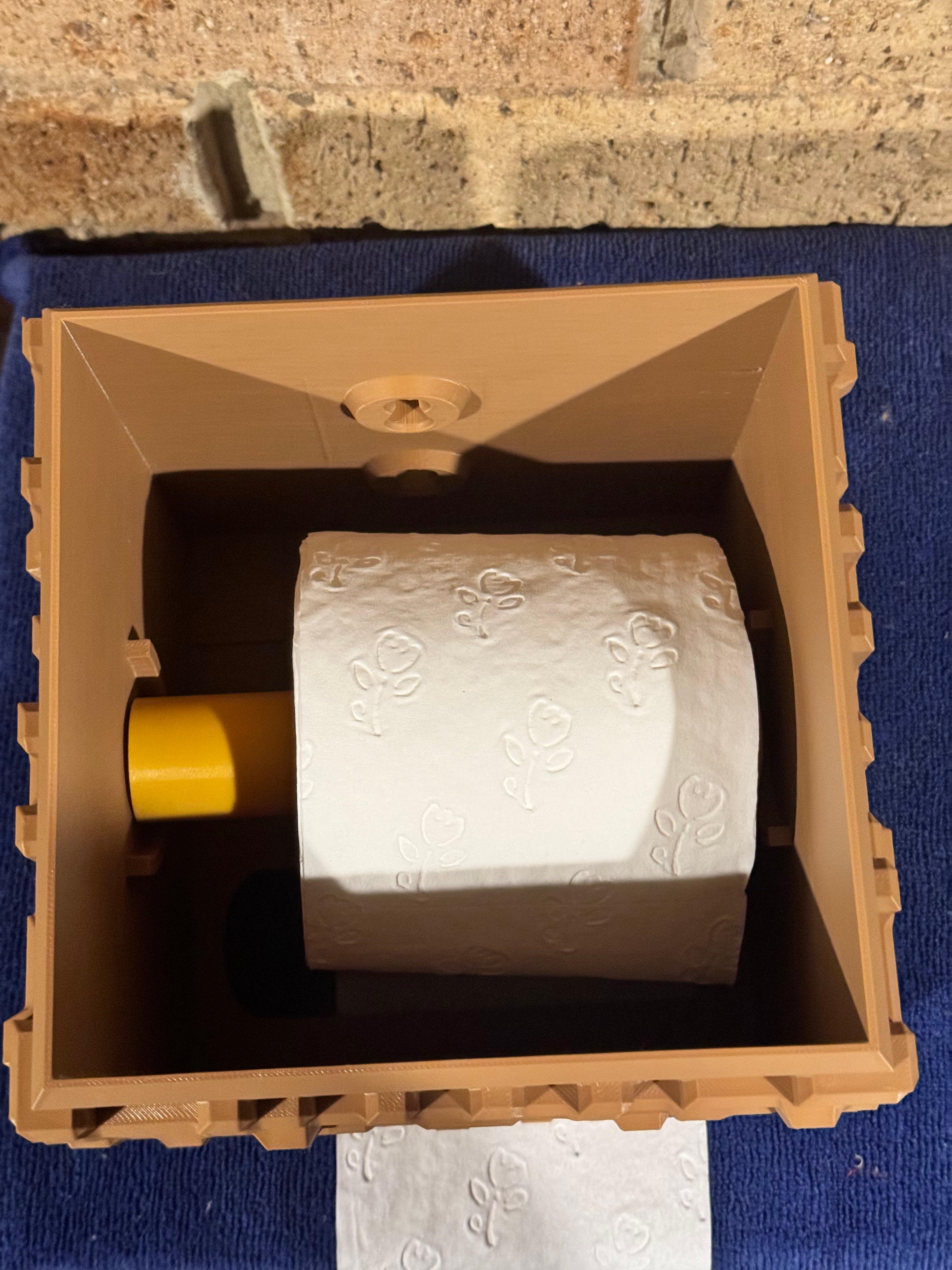 Minecraft Box toilet roll holder 3d model