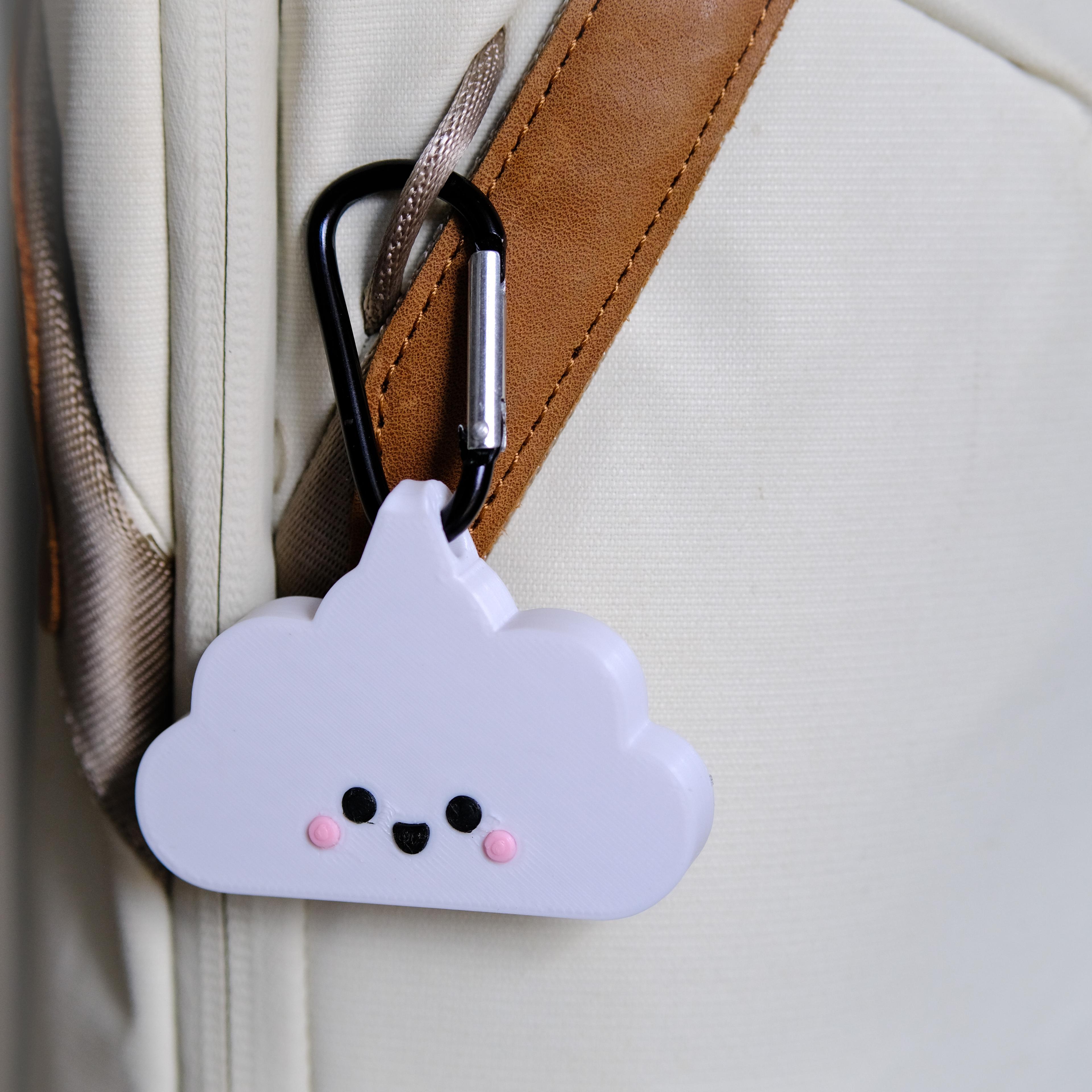 Cute Cloud Keychain 3d model