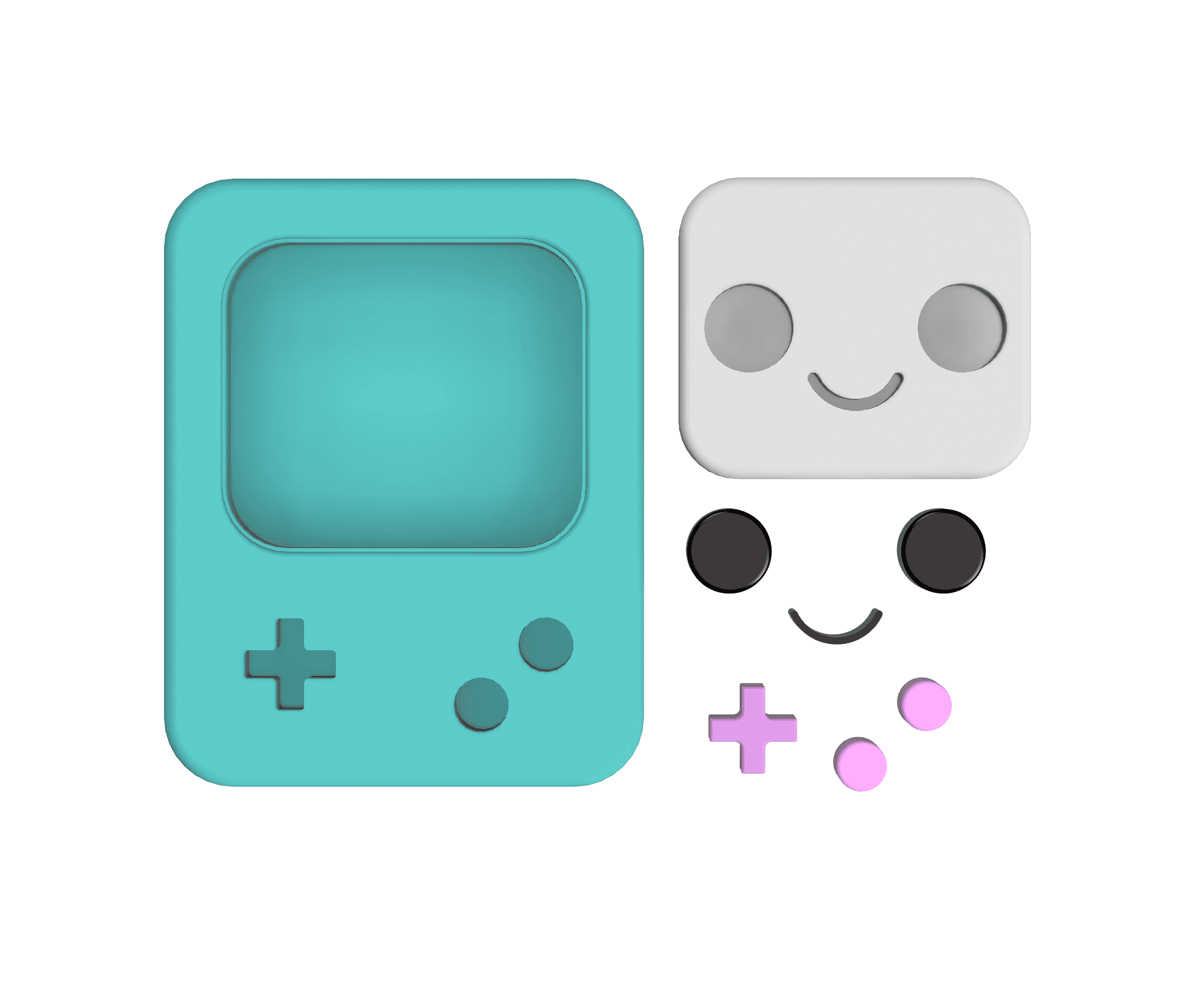  Cute Kawaii Game Console 3d model