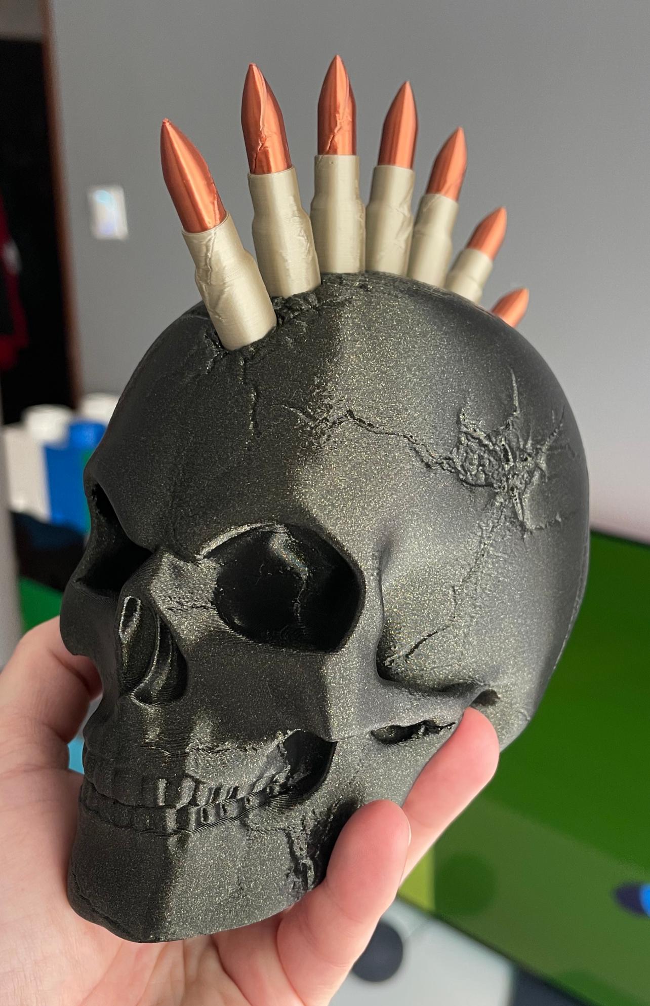 Bullet Mohawk -Punk Skull - Cool Project. Thanks - 3d model