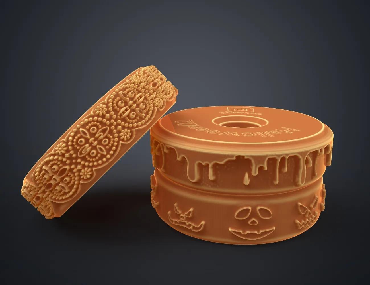 Halloween Stamp Wheels (1-3) 3d model