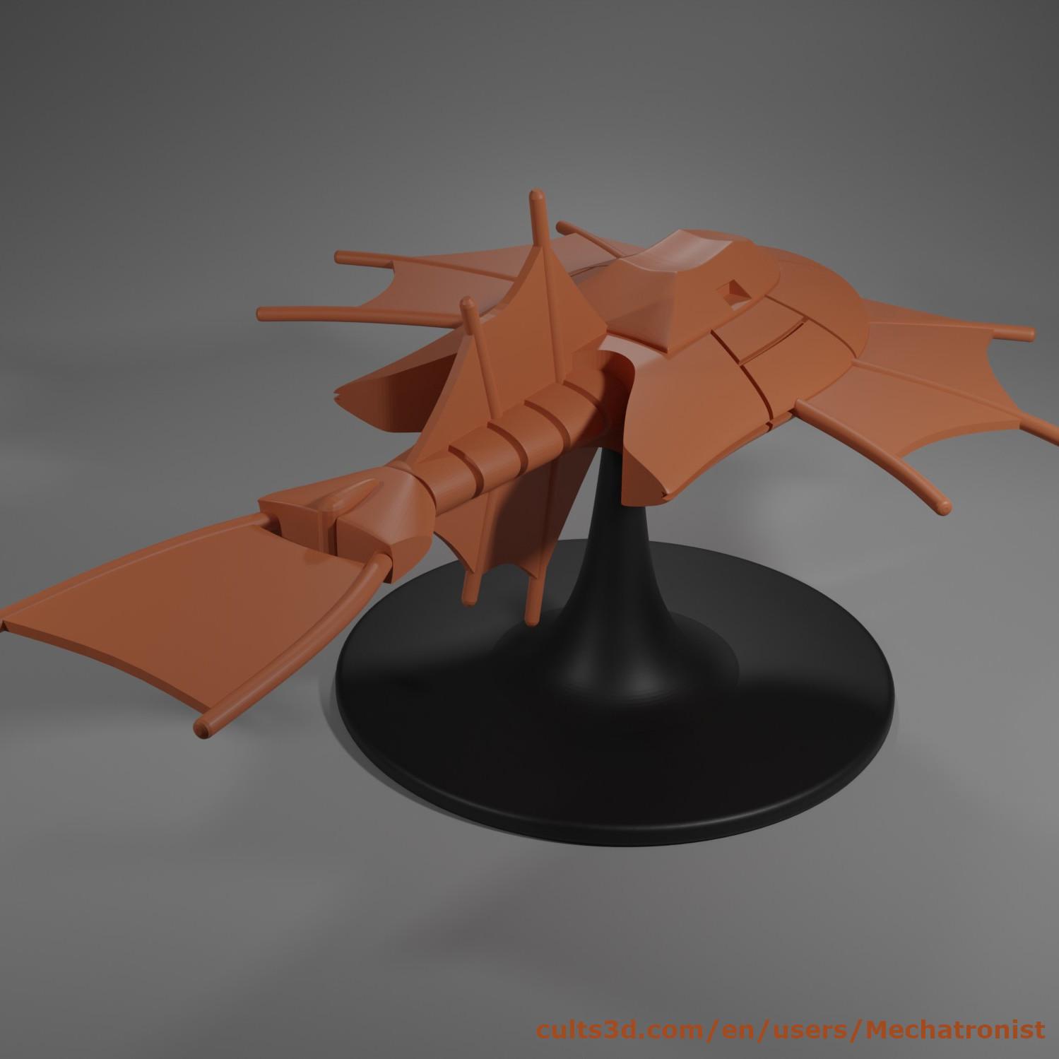 Triop Spelljammer Ship Miniature from dnd 2e 3d model