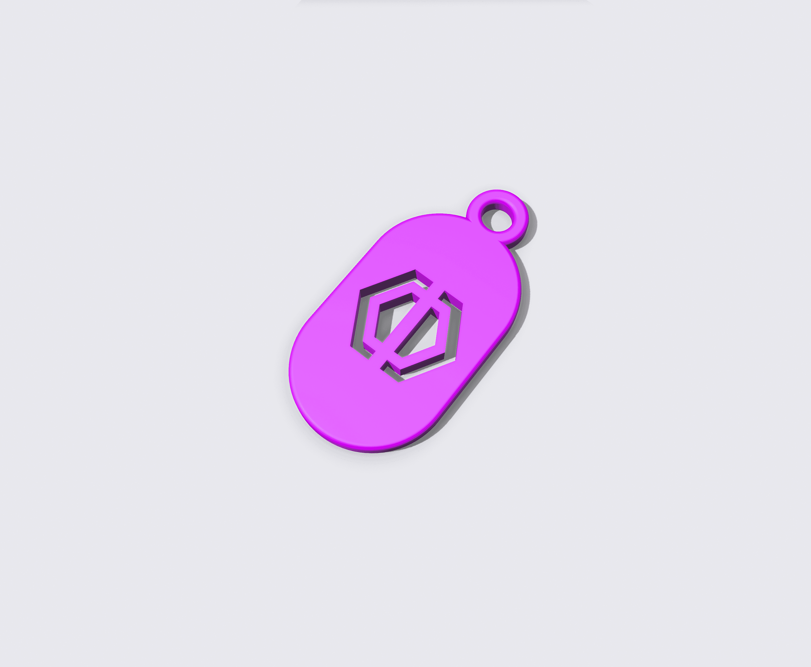 Hex Key Fob 3d model