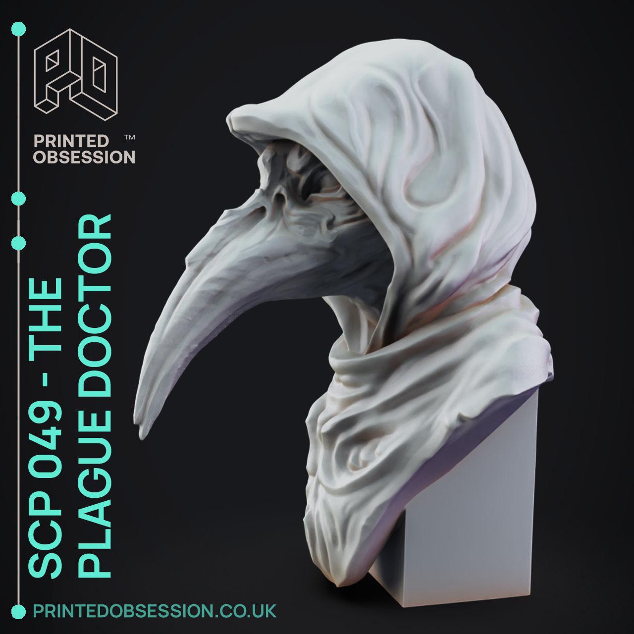 SCP-049 - The plague Doctor - Fan Art Bust - 10cm  3d model