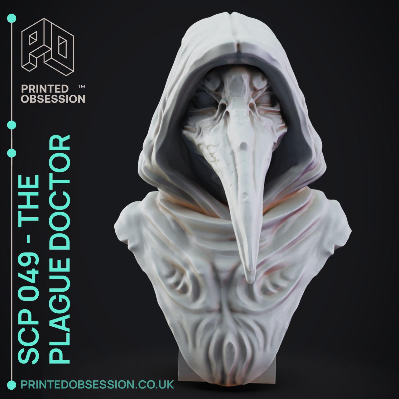 SCP-049 - The plague Doctor - Fan Art Bust - 10cm  3d model