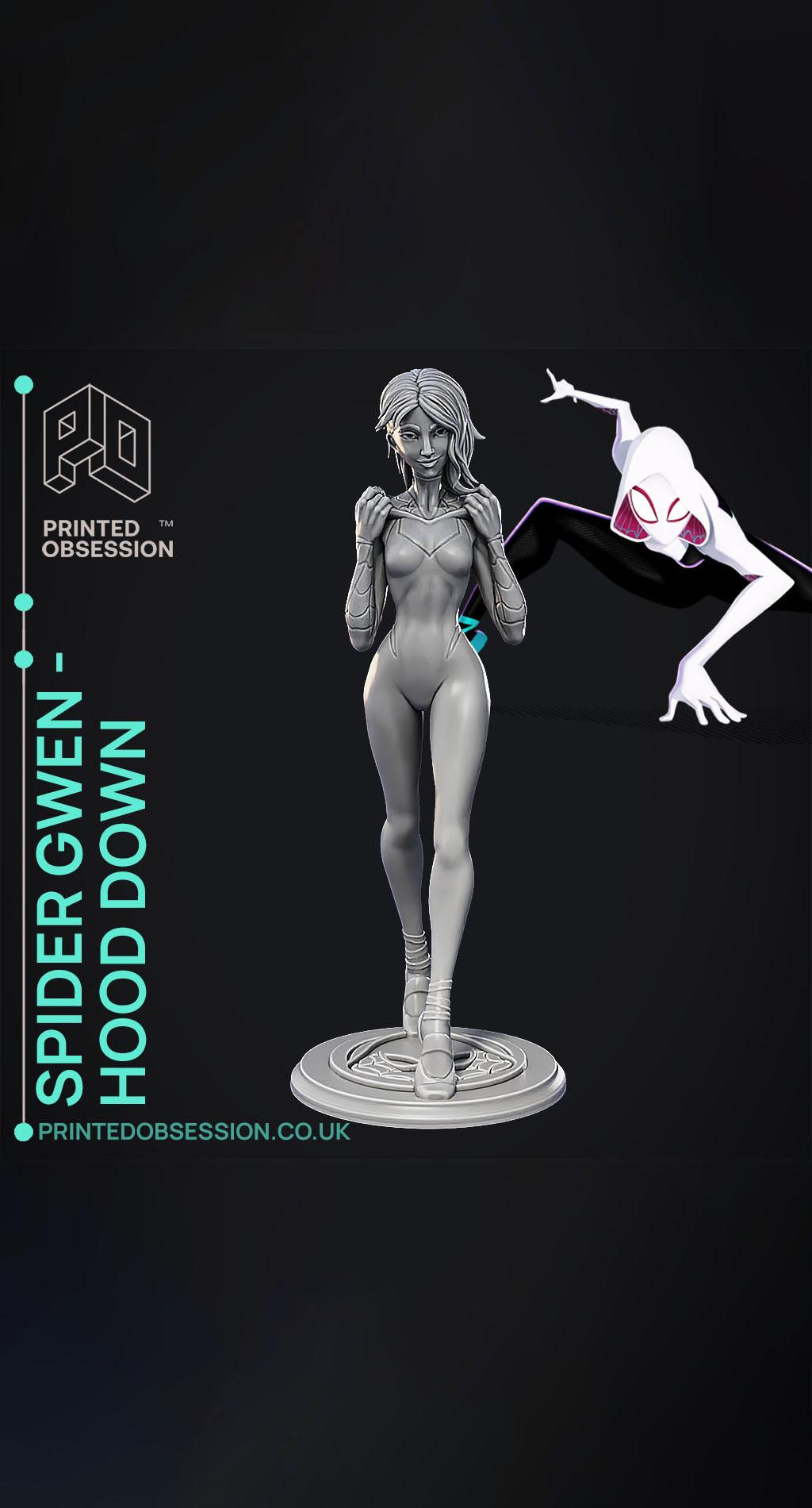 Spider Gwen - Hood Down - Spiderman - Fan Art 3d model