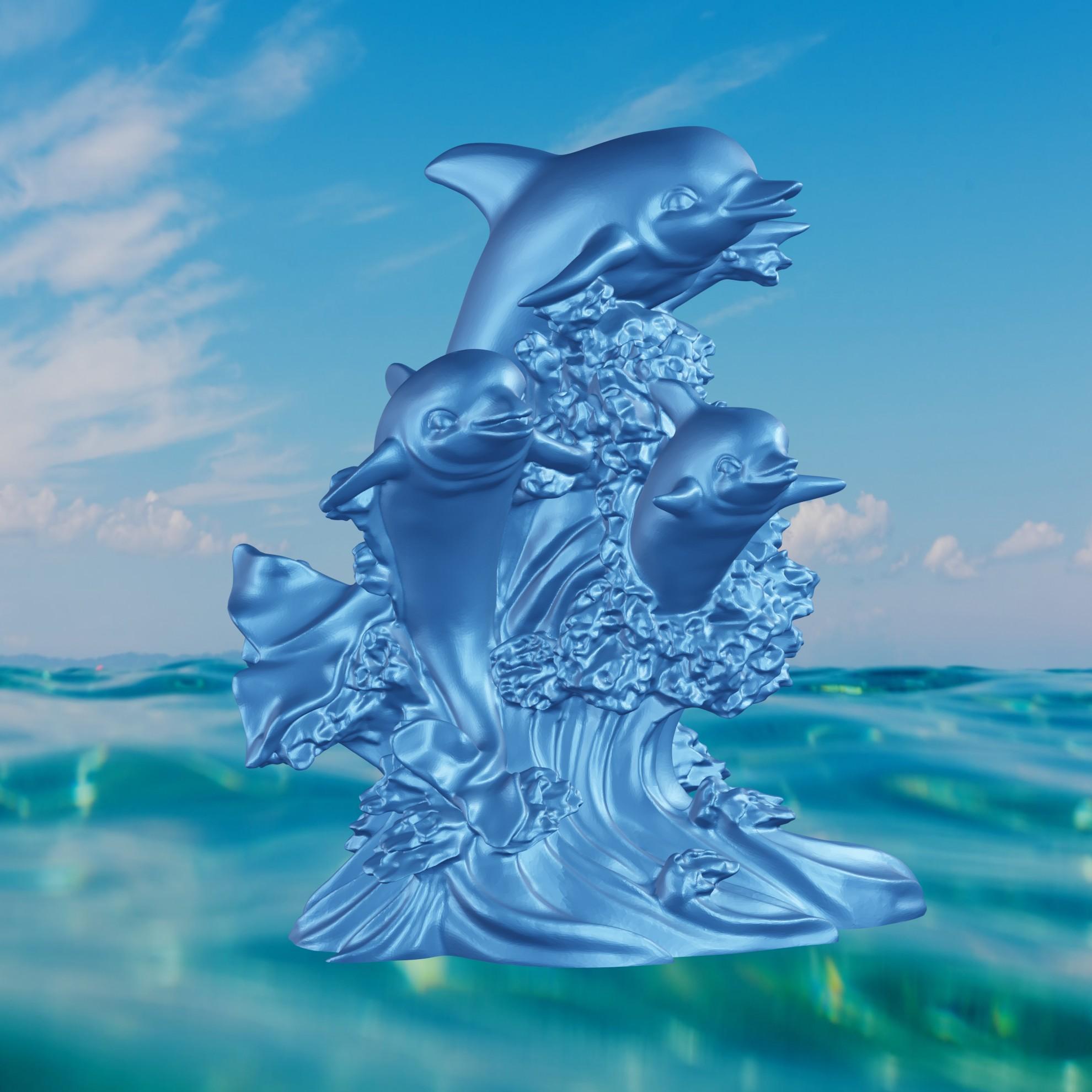 Dolphin trio 3d model