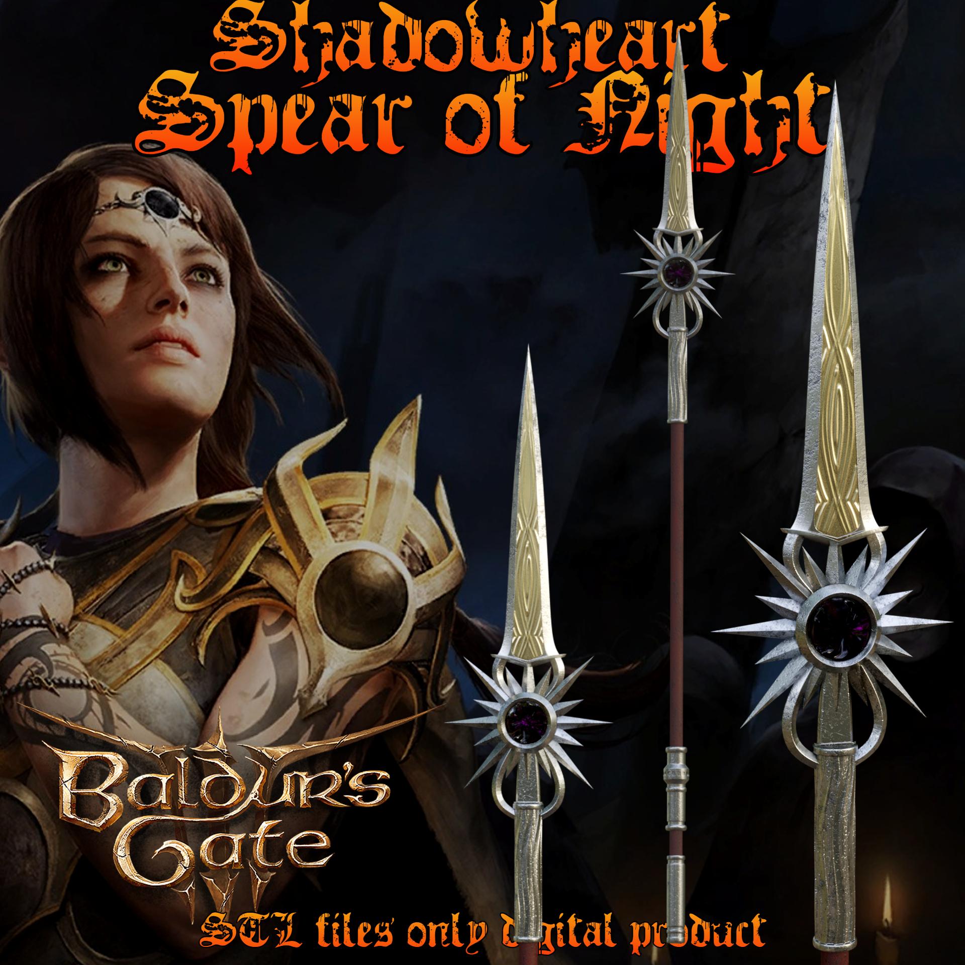 SPEAR OF NIGHT/EVENING BALDURS GATE 3 3d model