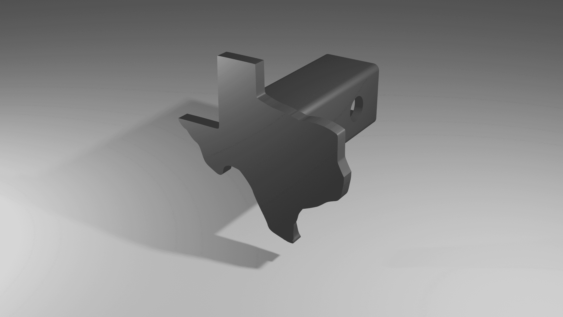 Texas Trailer Hitch Cover 3d model