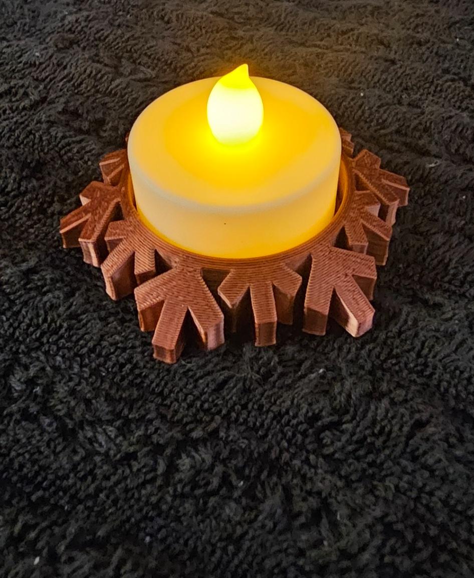 Snowflake Tea Light Holder 3d model