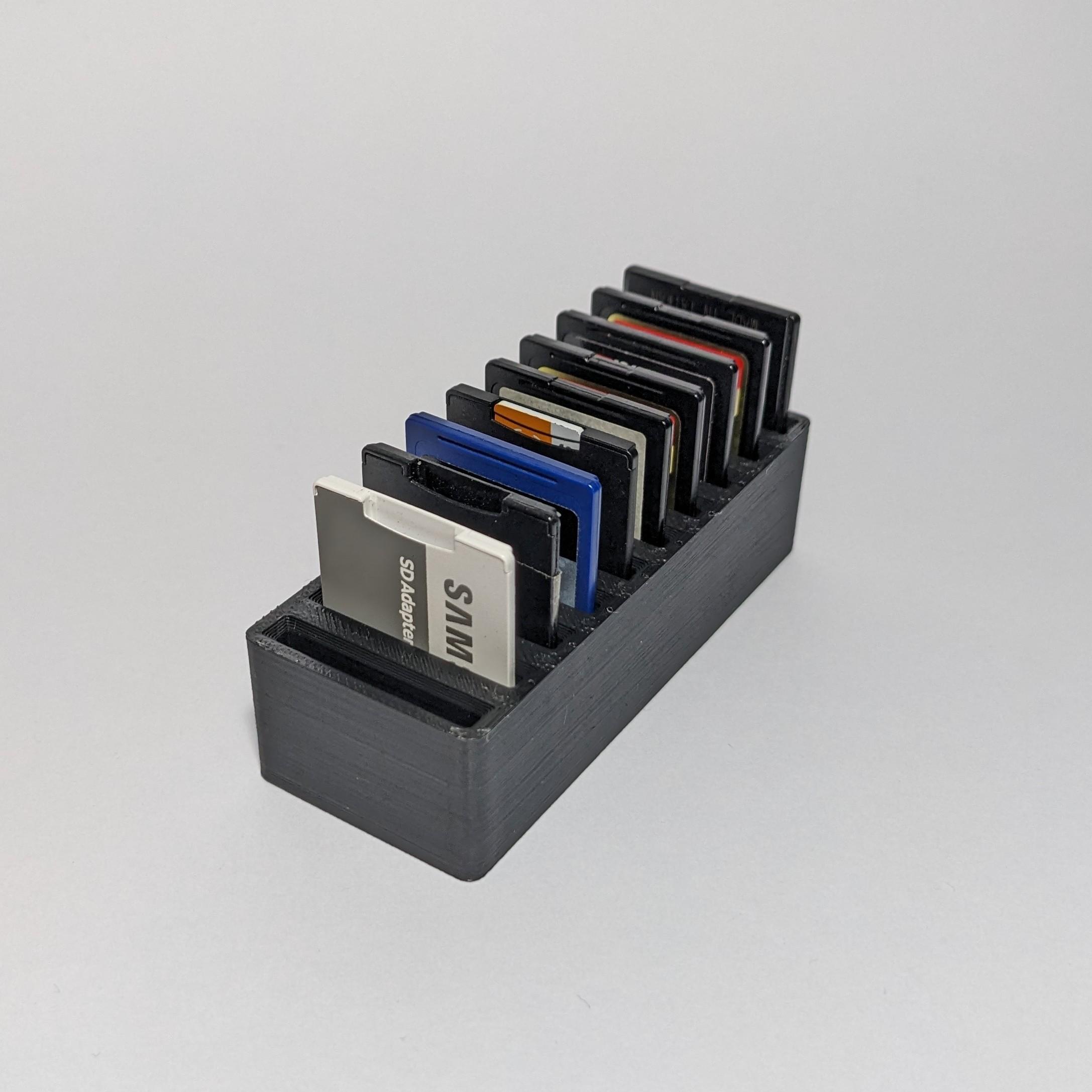 SD and micro SD card holder collection 3d model