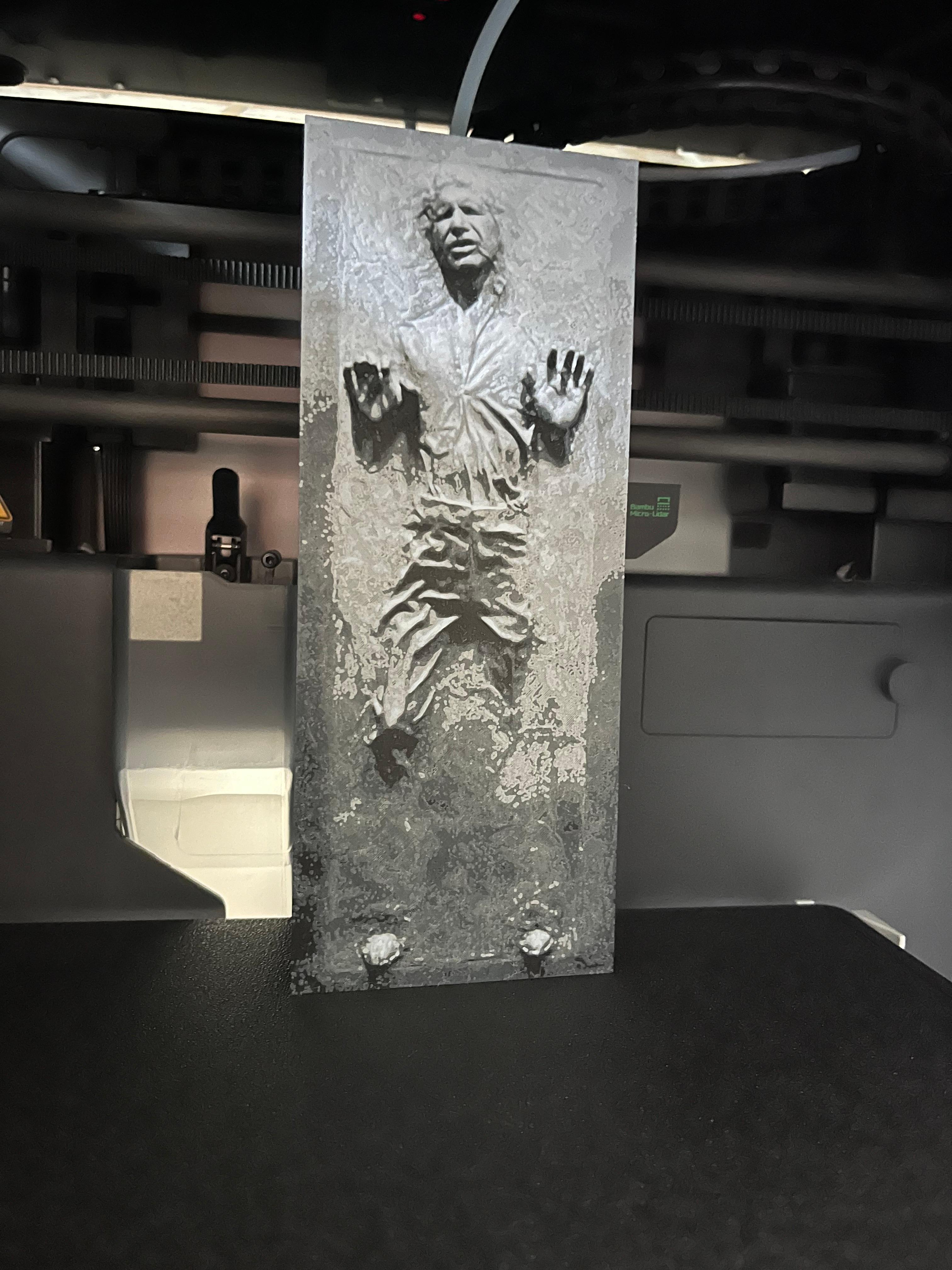 Han Solo Carbonite (Filament Painting) 3d model