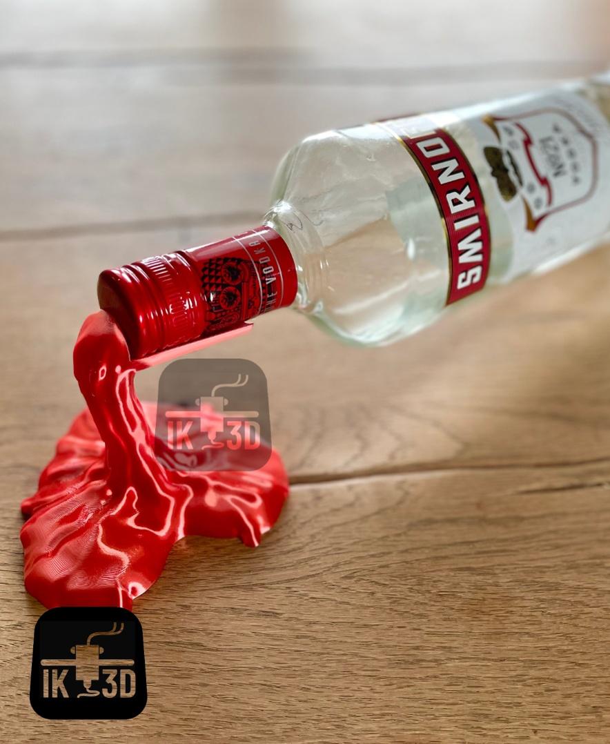 Spilled Wine Heart Shaped Bottle Holder 3d model