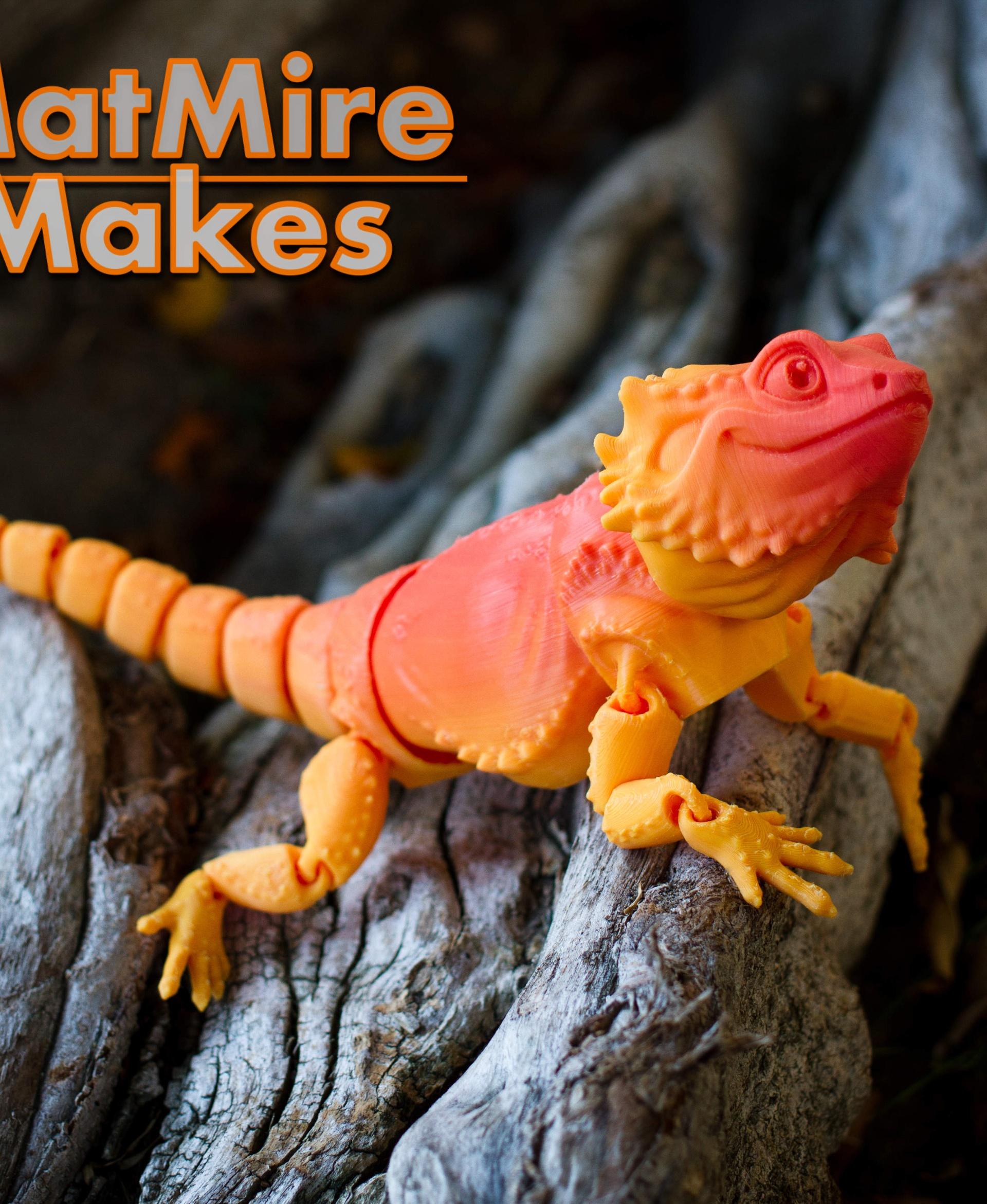 Bearded Dragon - Articulated Figure 3d model