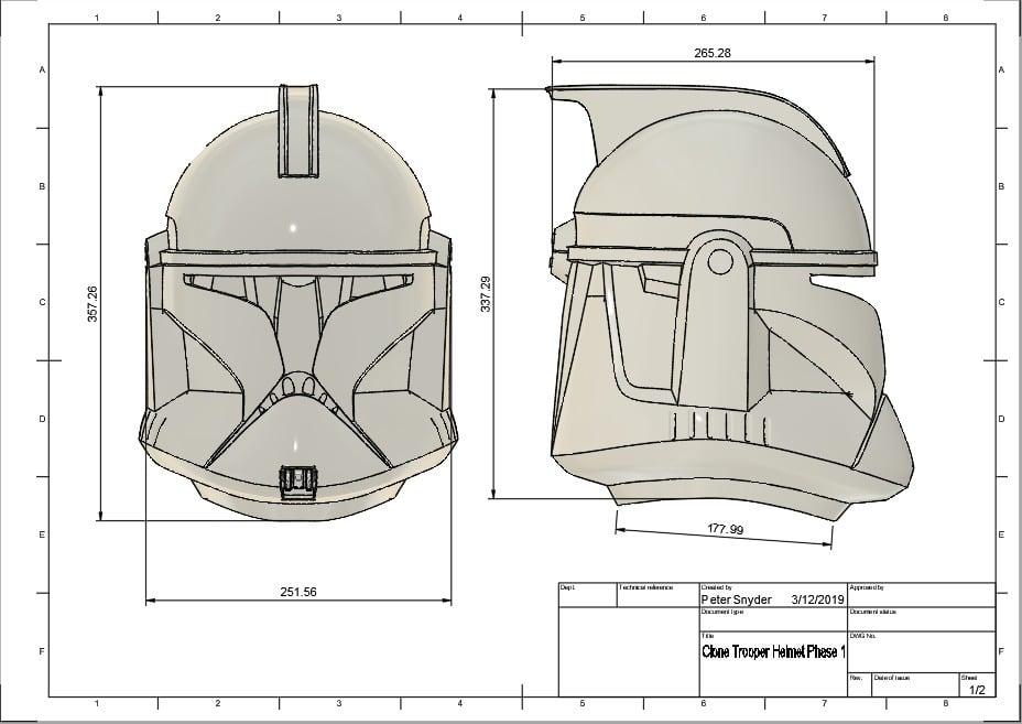 Clone Trooper Helmet Phase 1 Star Wars 3d model