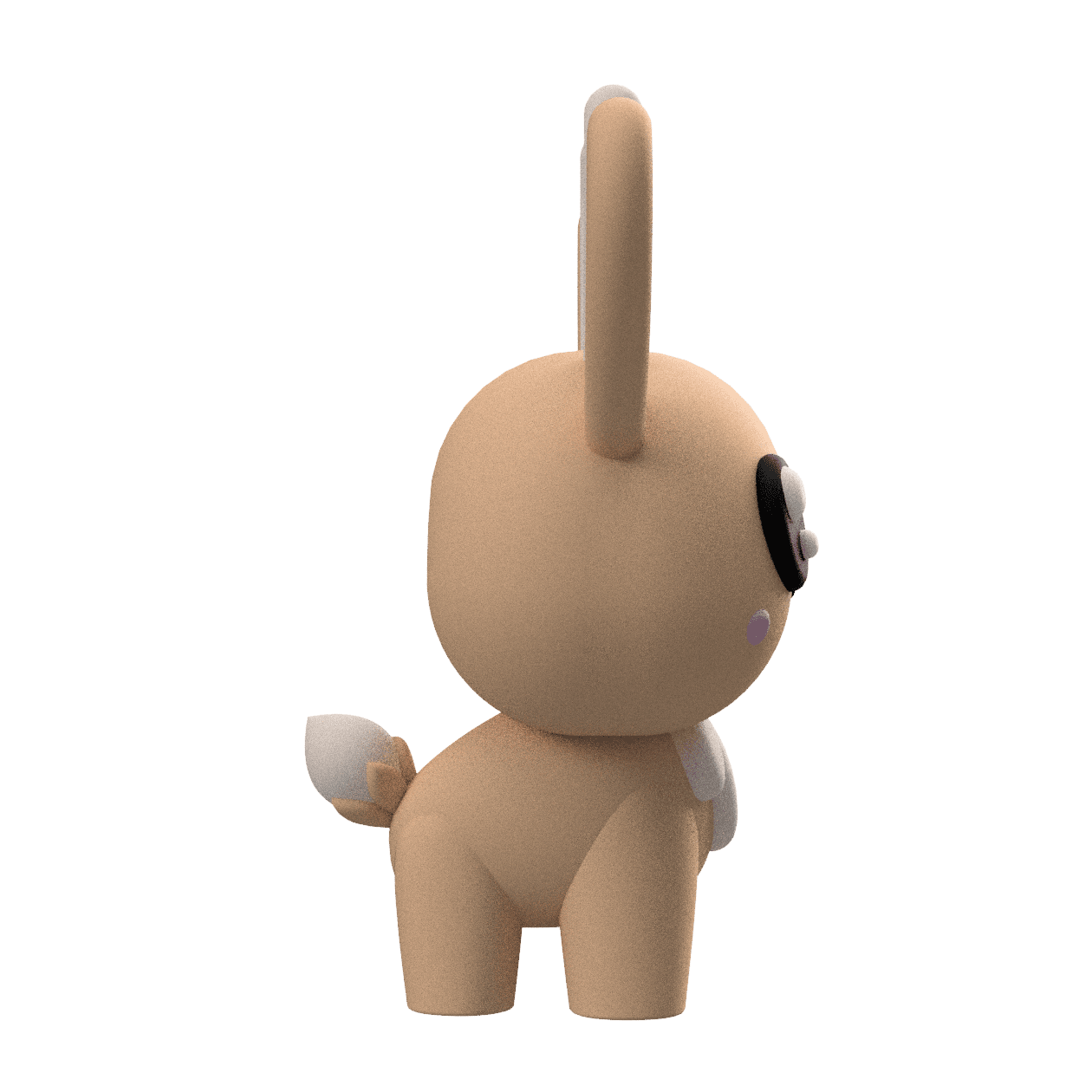 Cute Cryptid Jackalope Art Toy Figure - Royalty-Free 3d model