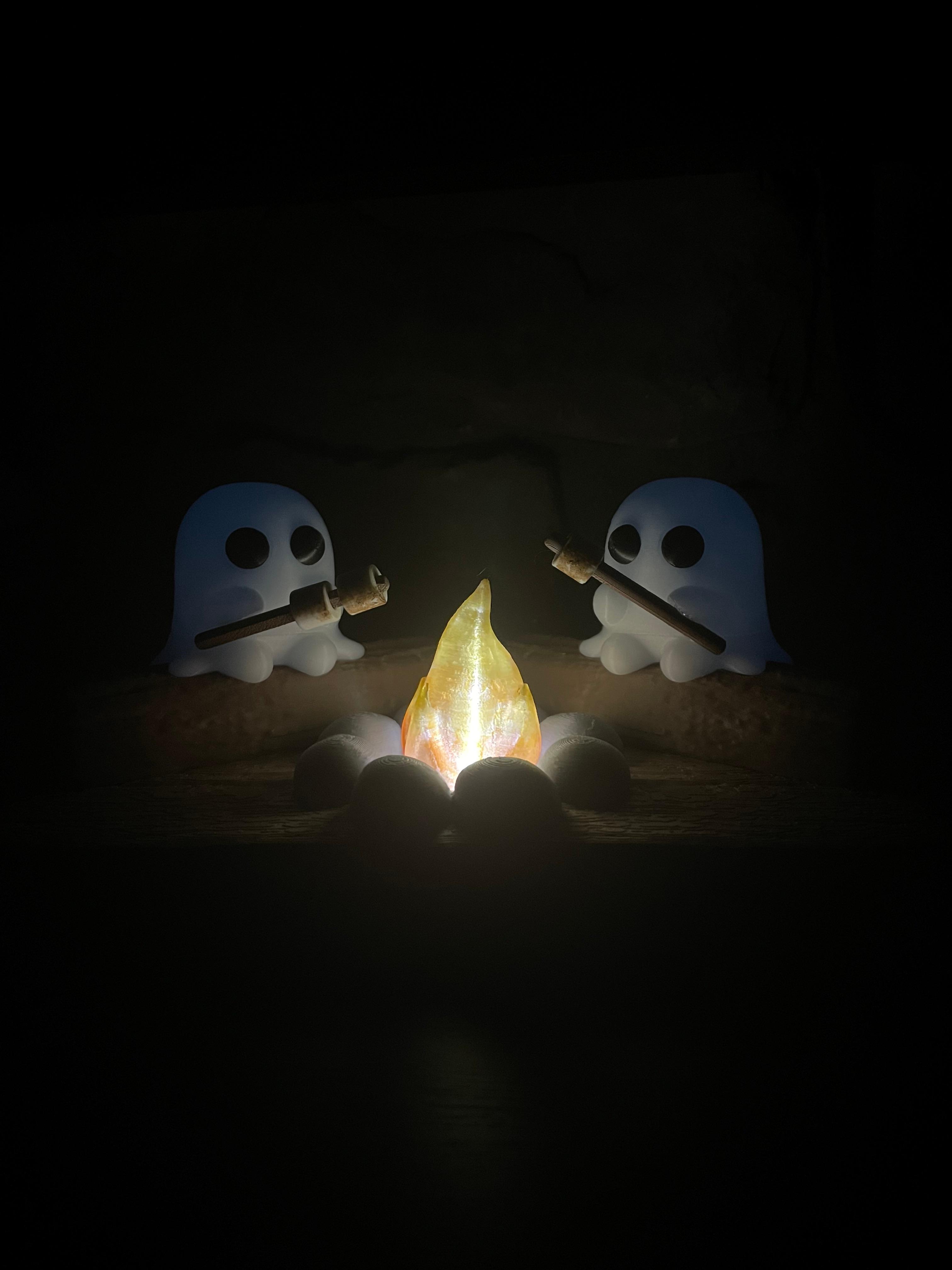 Ghostly Campfire - No supports or AMS - Tea Light 3d model