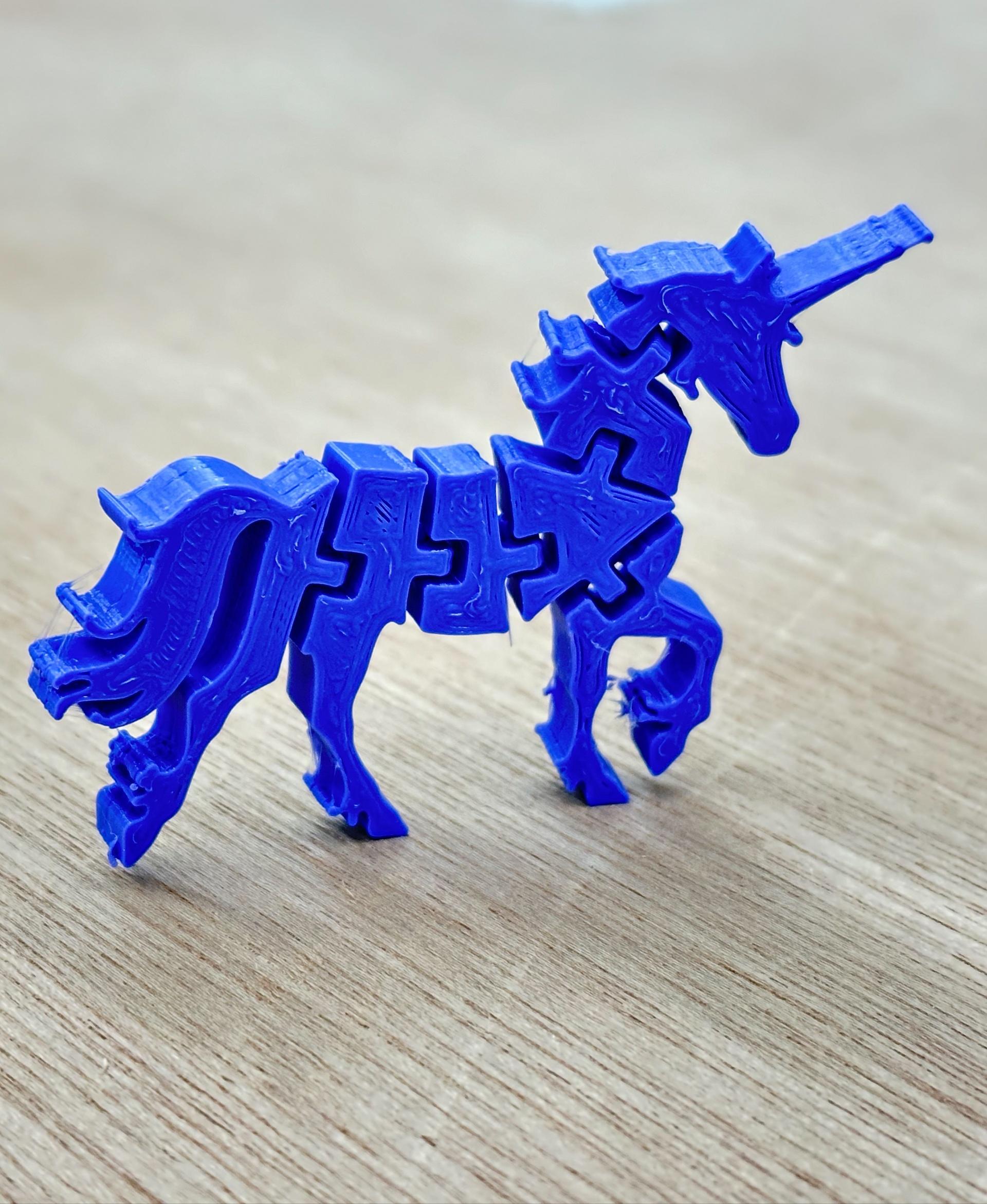 Flexi Articulated Unicorn 1 (Print in place) 3d model