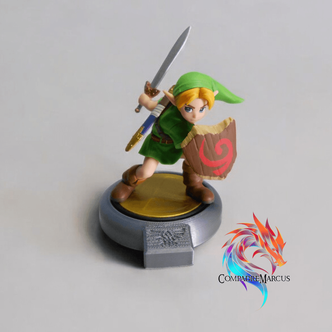 AMIIBO SIMPLE DISPLAY WITH LOGO / Set of 7 / No supports 3d model