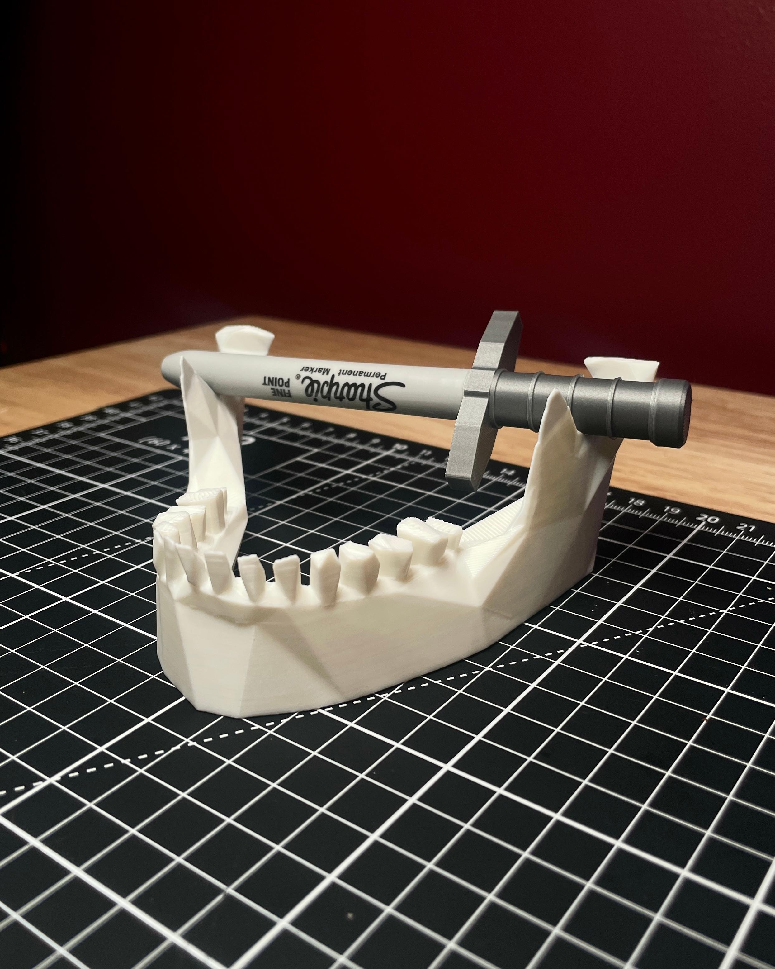 Crystal Jaw Pen Stand 3d model