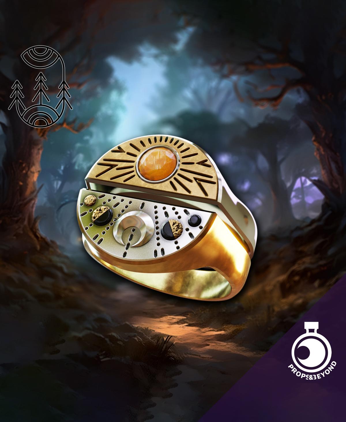 Ring of Moon and Sun 3d model