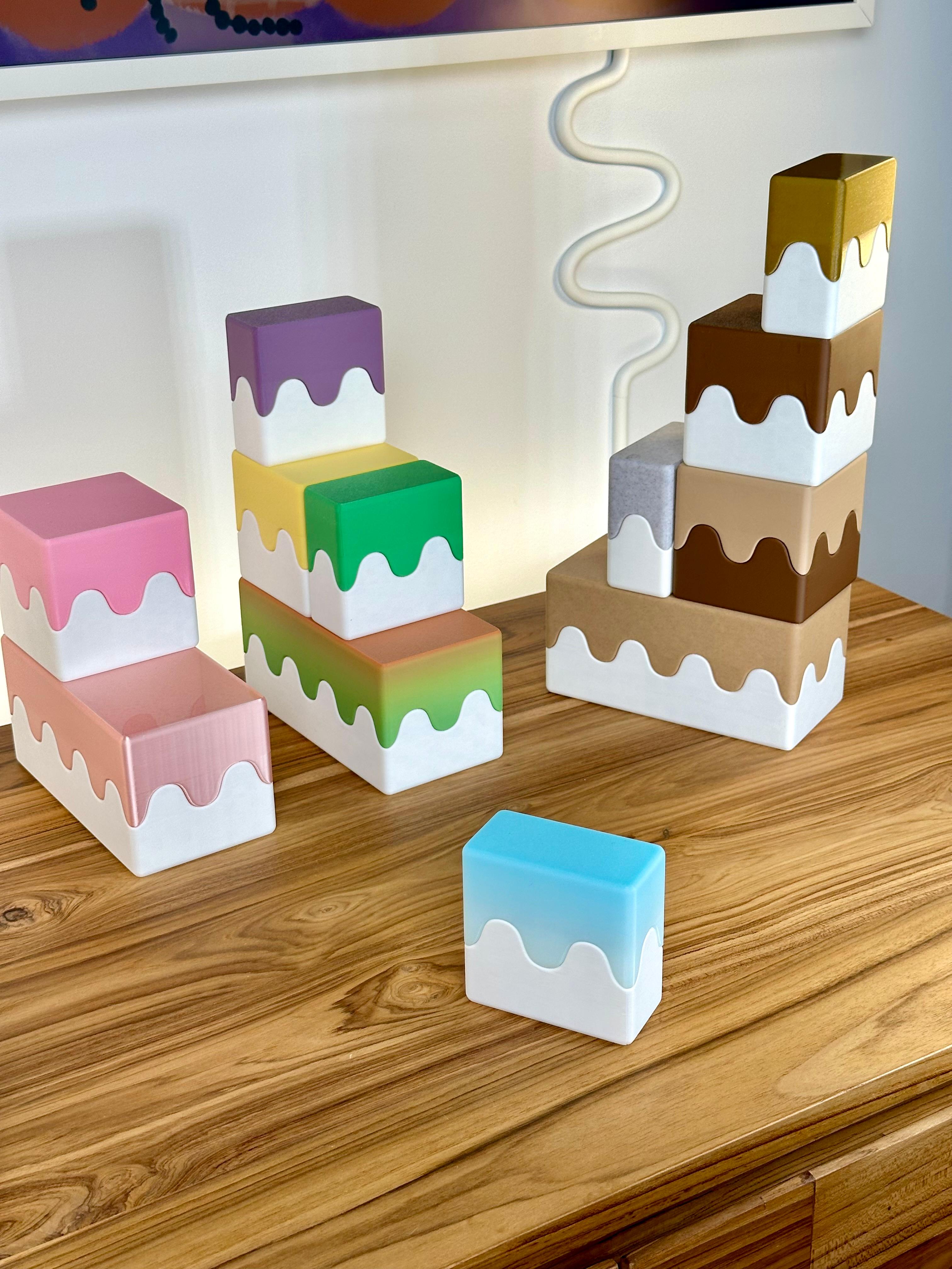 The Wavy Boxes - Cute Stackable Organizers 3d model