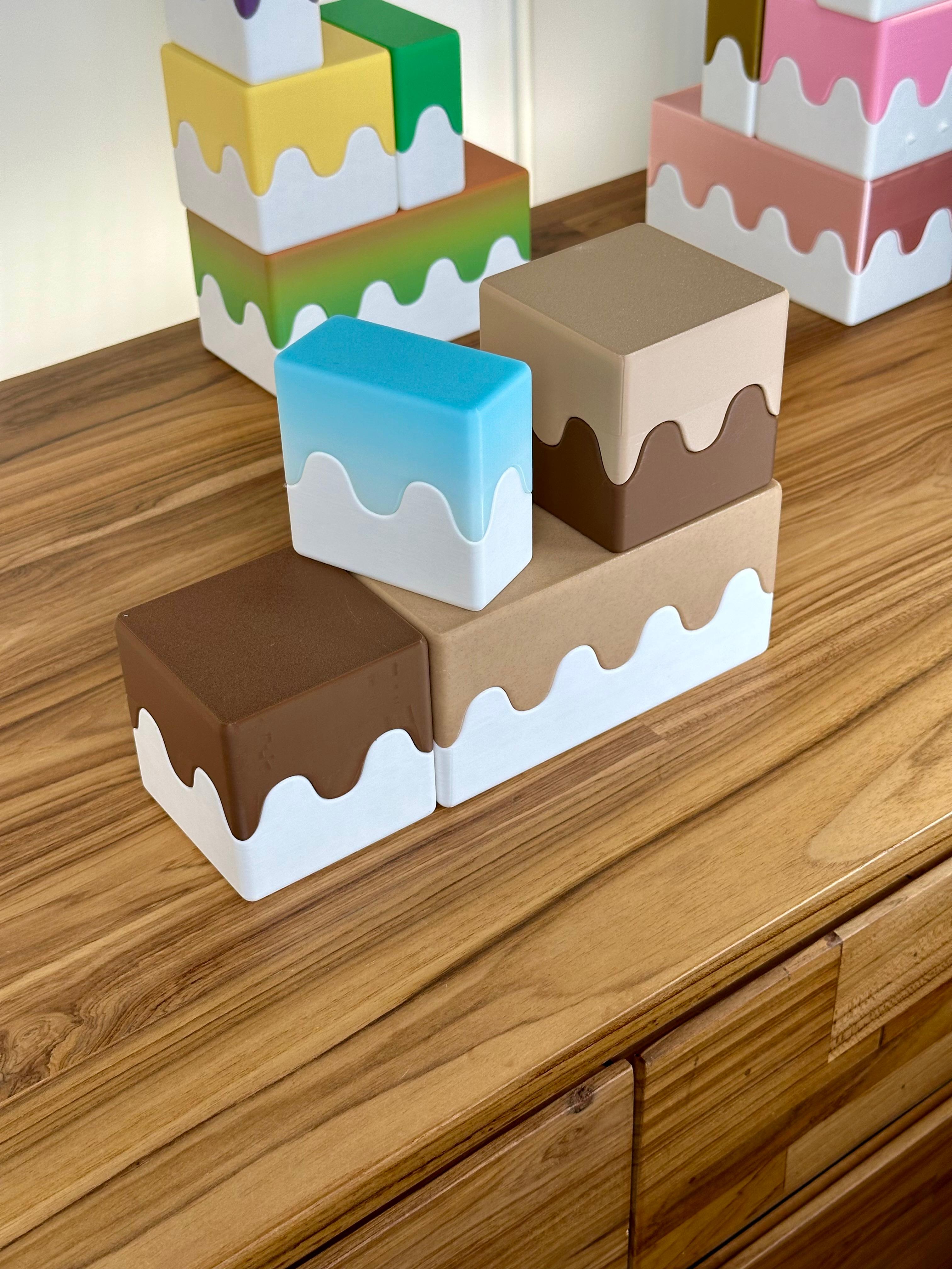 The Wavy Boxes - Cute Stackable Organizers 3d model