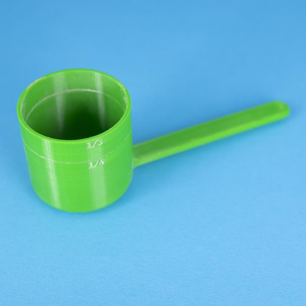 shkoop // measuring scoop 1/3 cup and 1/4 cup 3d model