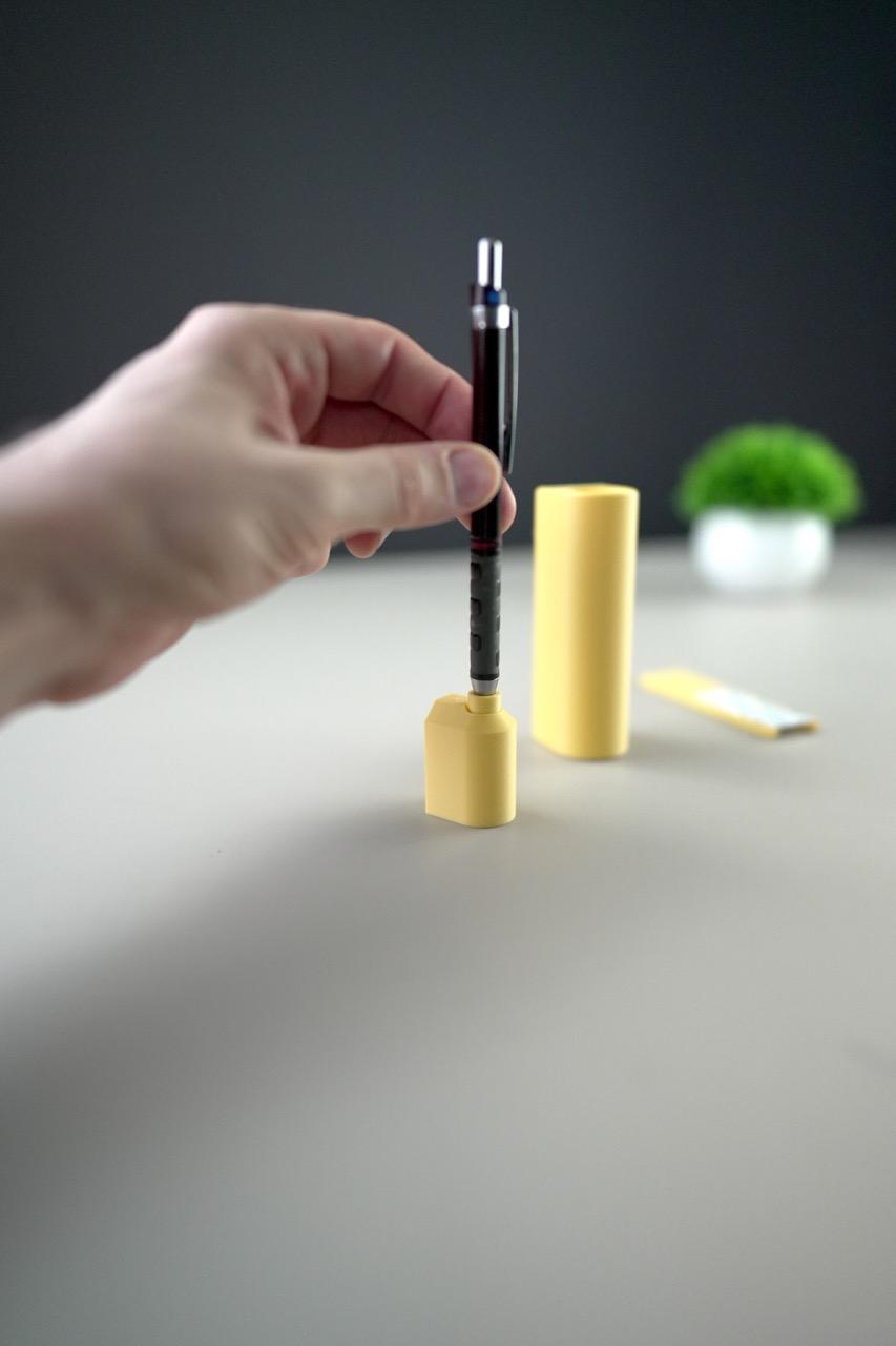 Wall Pen Holder, with suspension spring 3d model