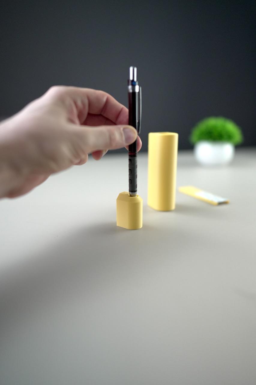 Wall Pen Holder, with suspension spring 3d model