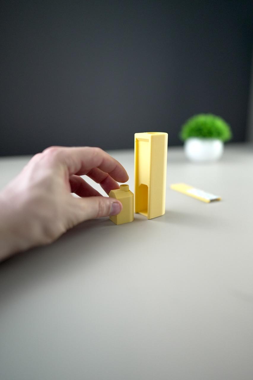 Wall Pen Holder, with suspension spring 3d model