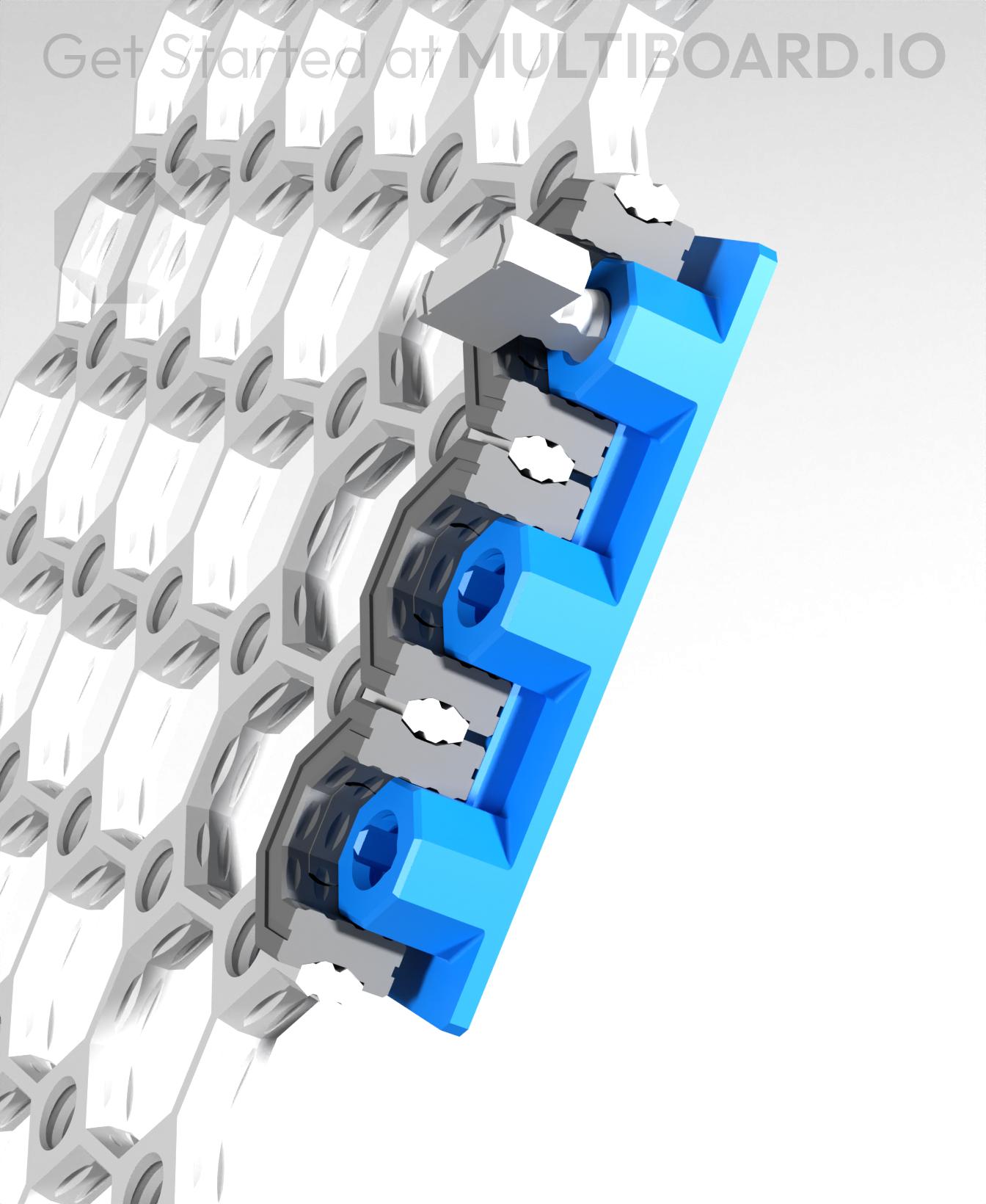 8 mm - Trio Command Strip - Bolt-Lock Mount 3d model