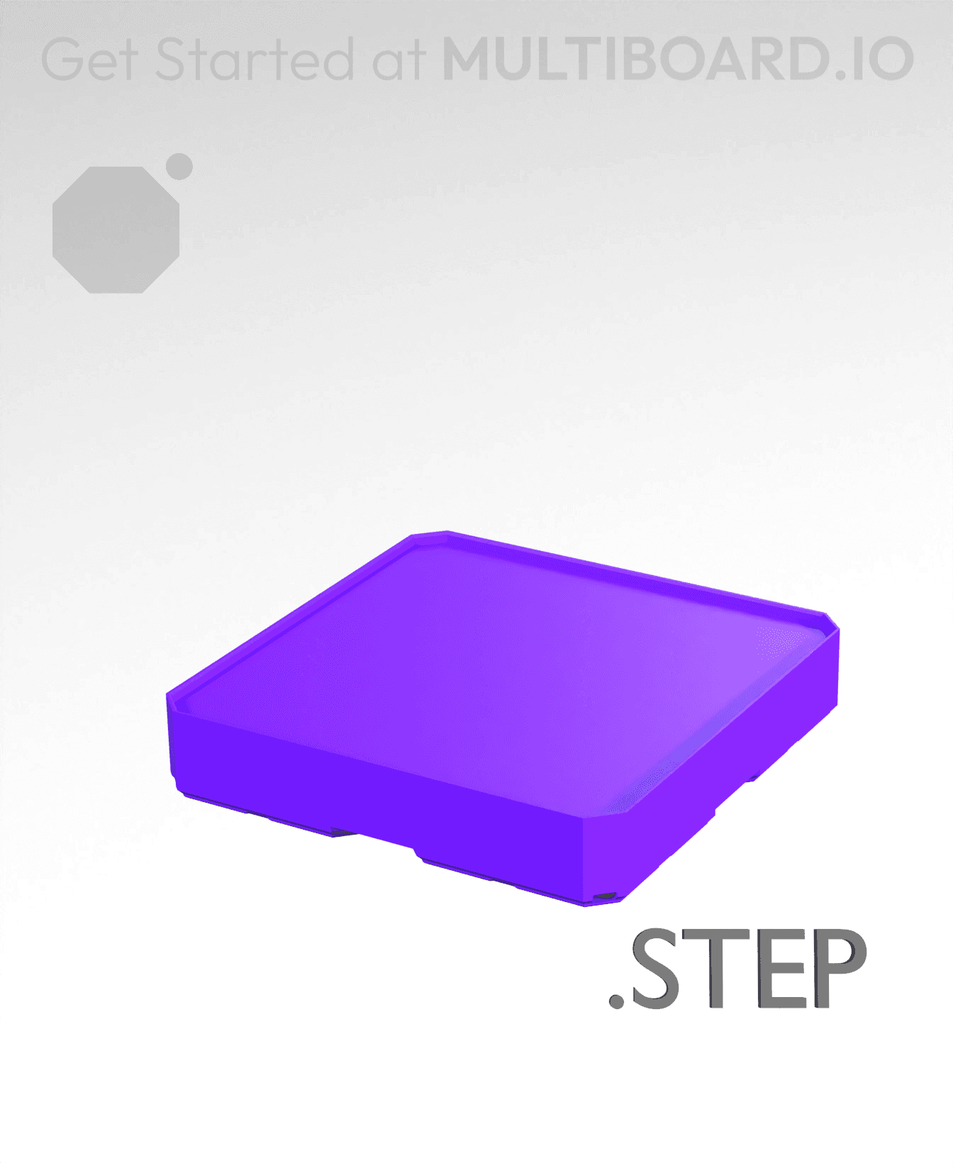 2x2x0·5 - Multibin Insert - STEP Remixing File 3d model