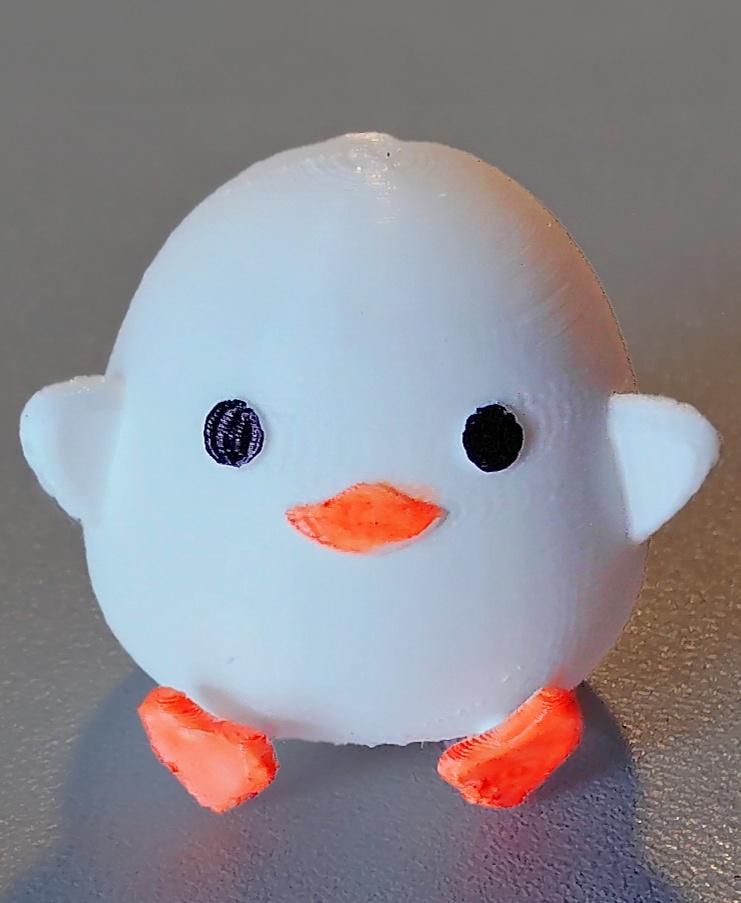 Cute Duck ( Easy Print Minimal Supports ) 3d model