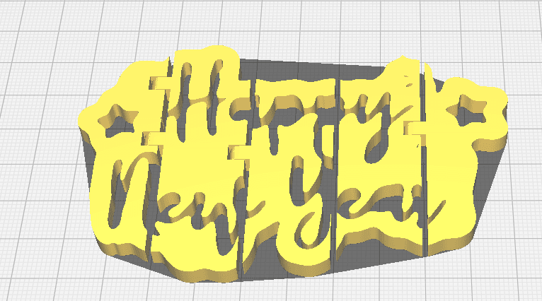 Happy New Year Flexi.stl 3d model