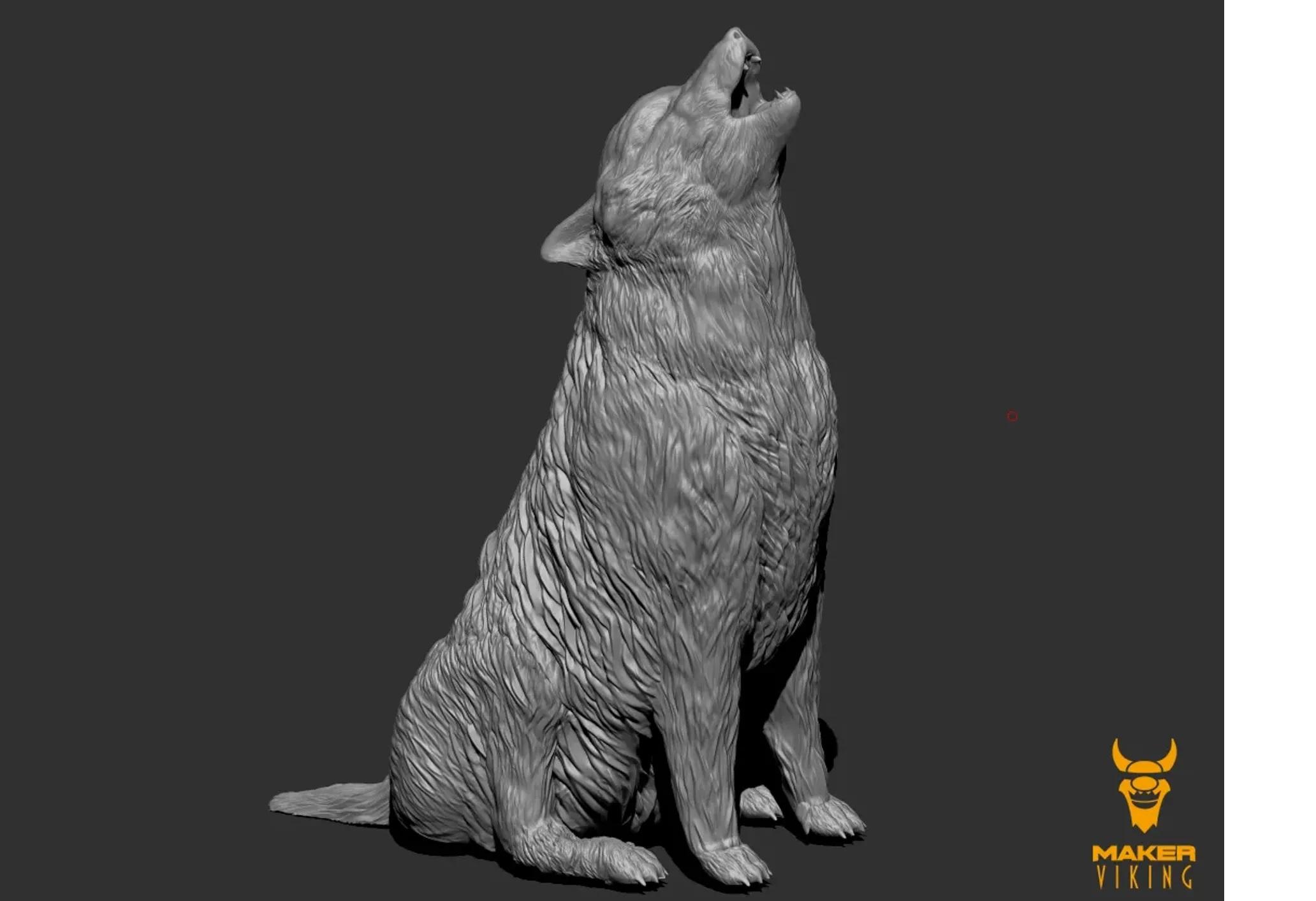 Howling Wolf 3d model