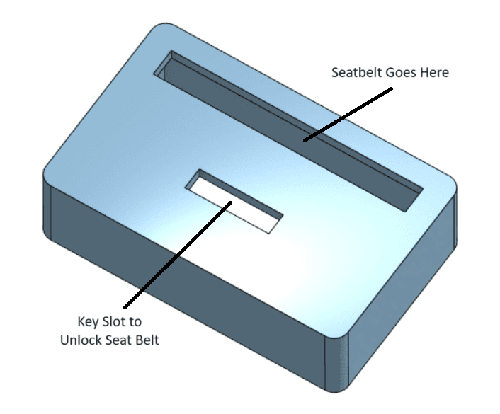 Car Seat Belt Lock 3d model