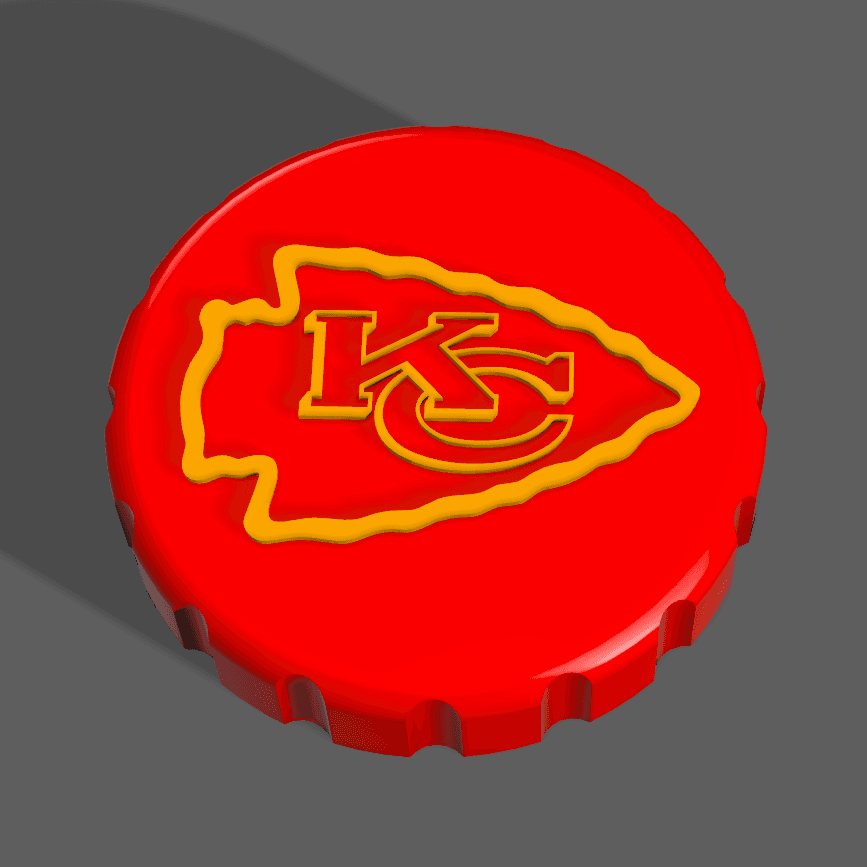 KC Chiefs - Stash Jar Lid 3d model