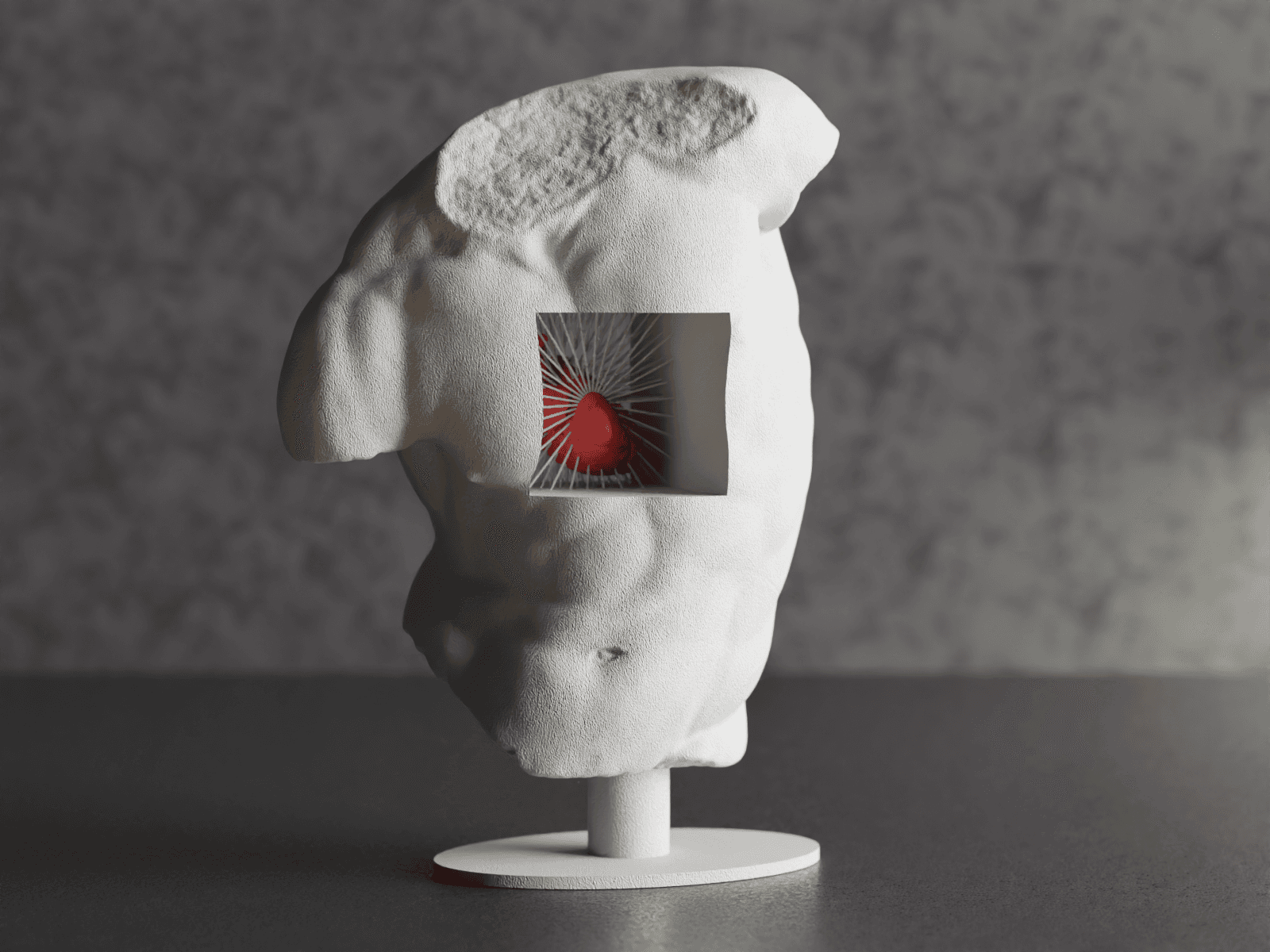 Echoes of Antiquity: The Heart's Embrace 3d model