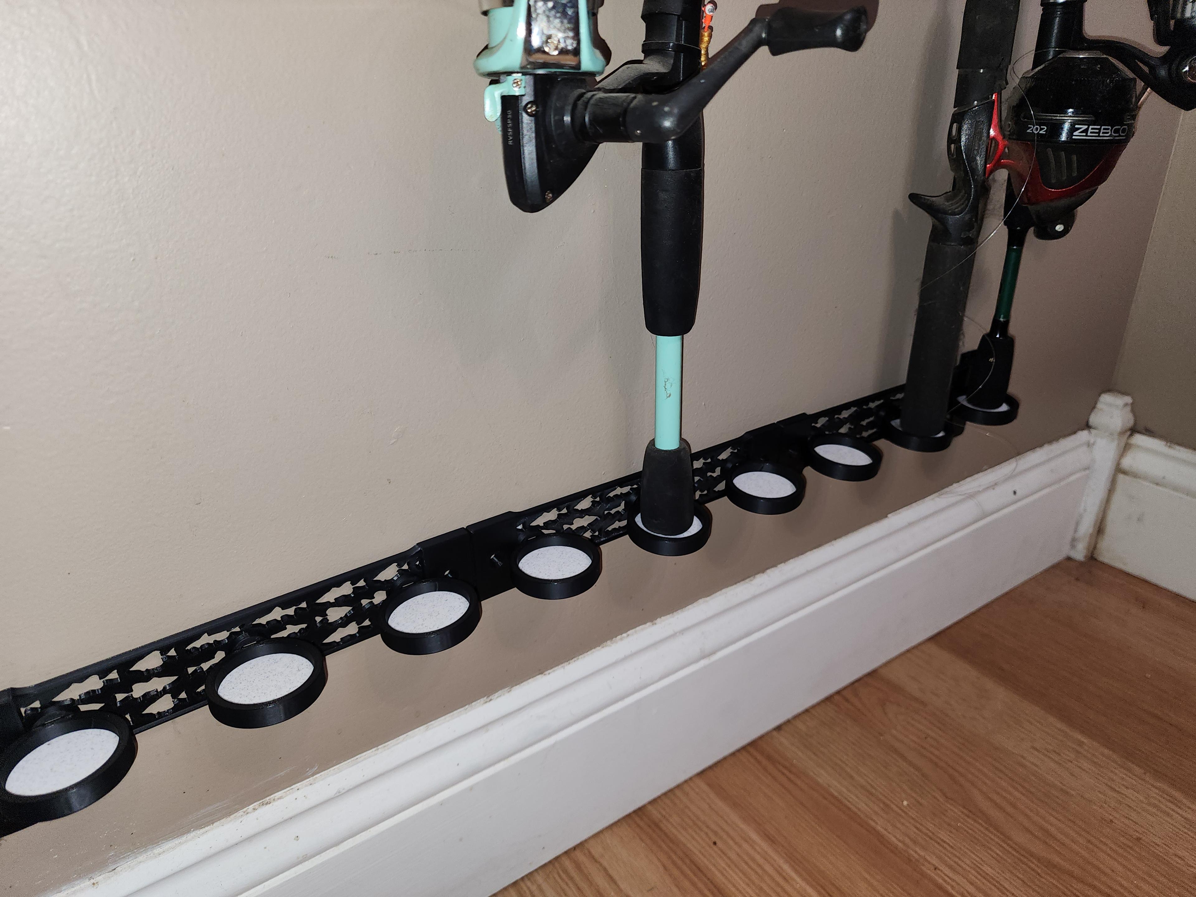 Modular Fishing Rod Wall Mount 3d model