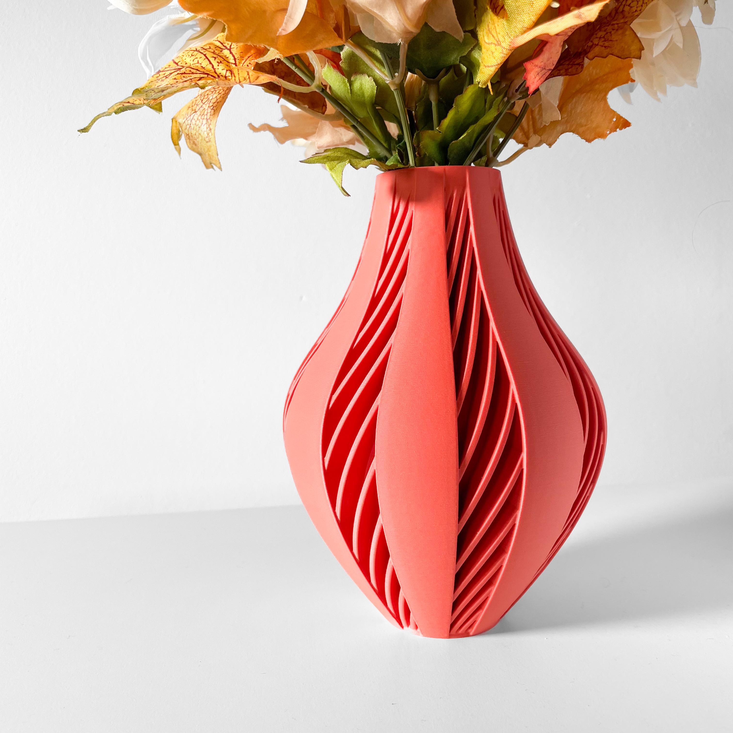 The Yorio Vase, Modern and Unique Home Decor for Dried and Preserved Flower Arrangement  | STL File 3d model