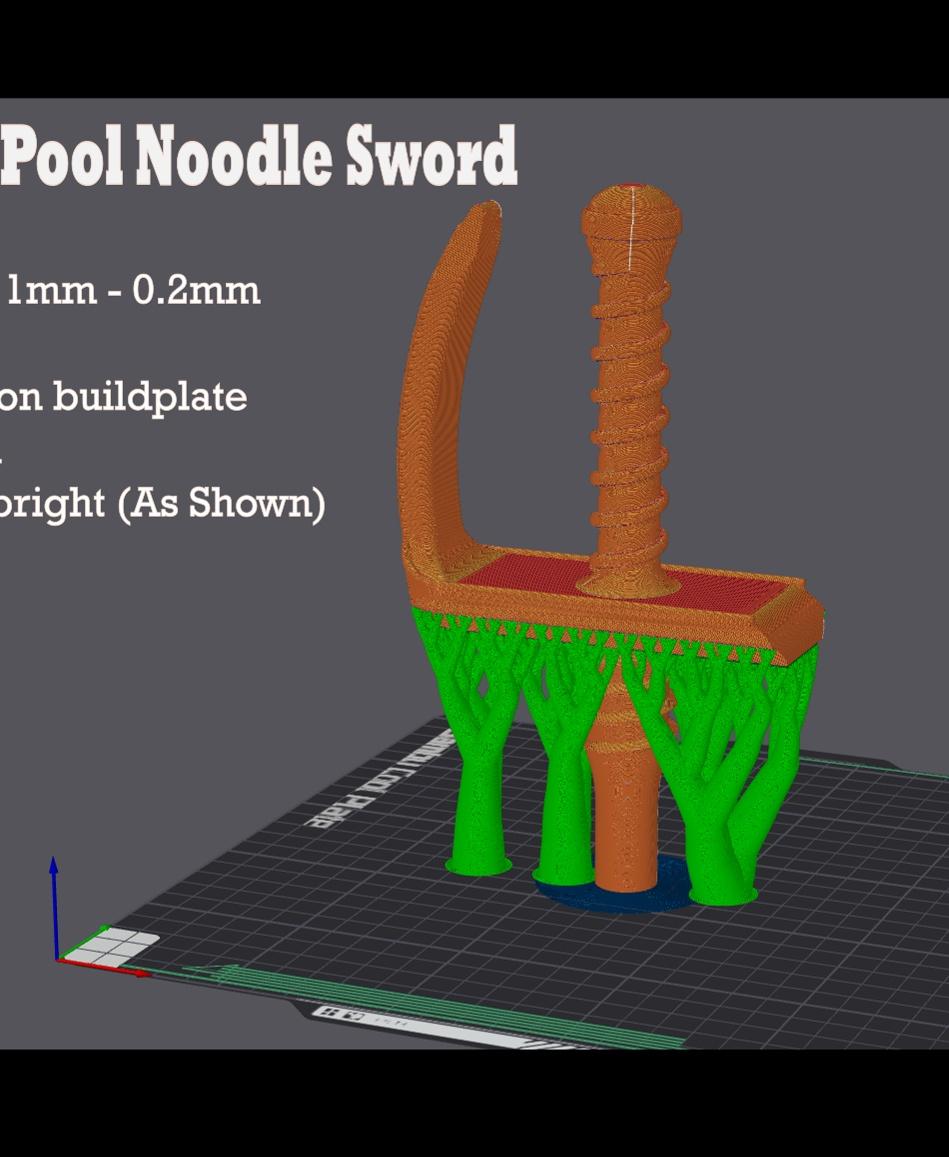 Awesome Pool Noodle Sword 3d model