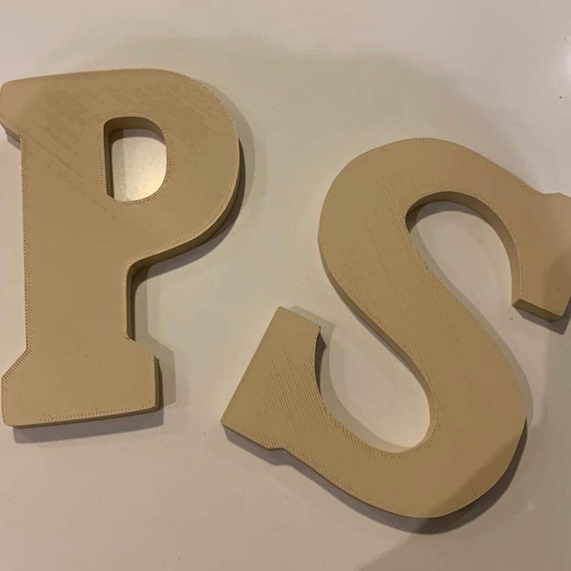 Chocolade letter S & P 3d model