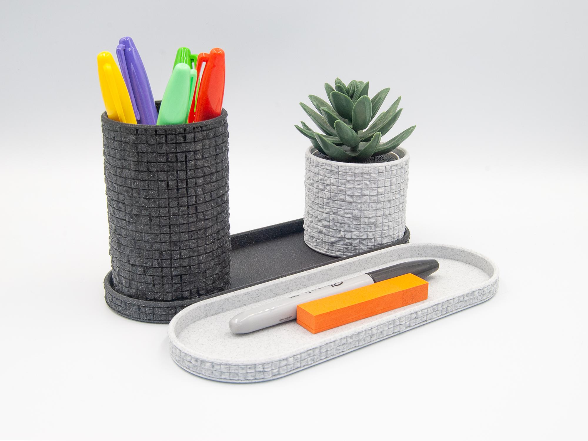 Mosaic Desk Organizer 3d model