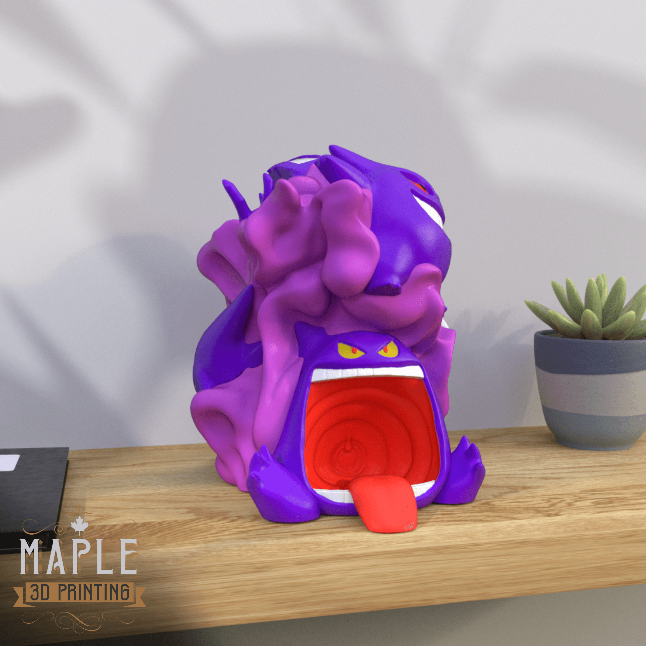 Gastly Evolution Diorama - Print in Place - Pokemon 3d model