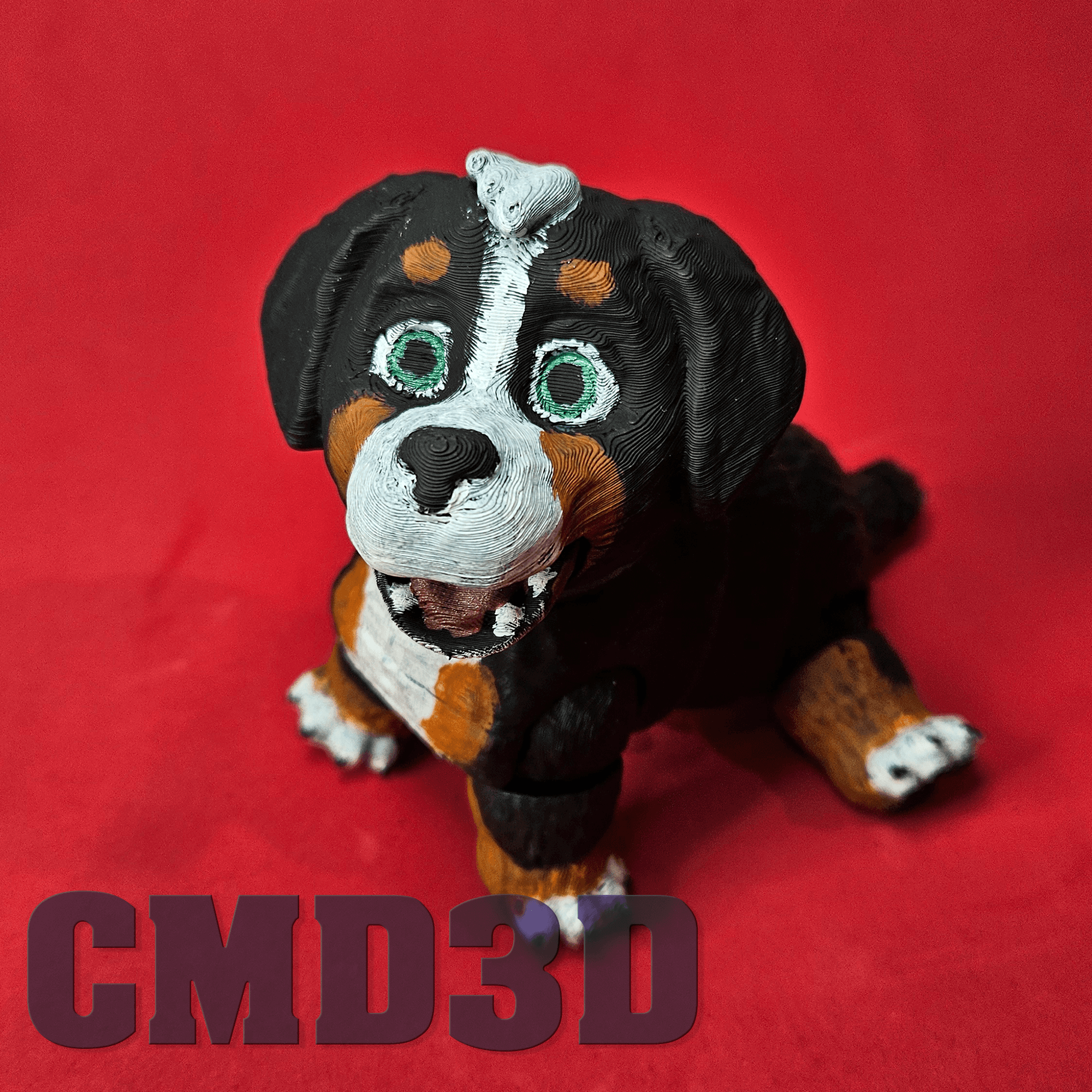 ARTICULATED FIGURE - DOG - BERNESE AND RETRIEVER 3MF 3d model