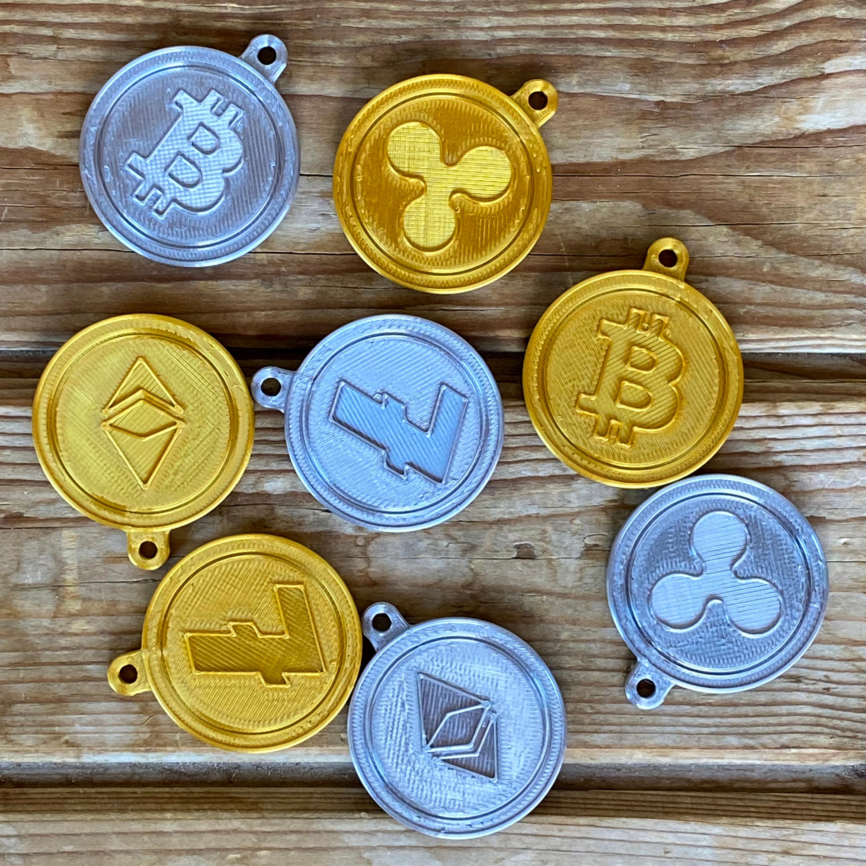 Crypto keychains 3d model